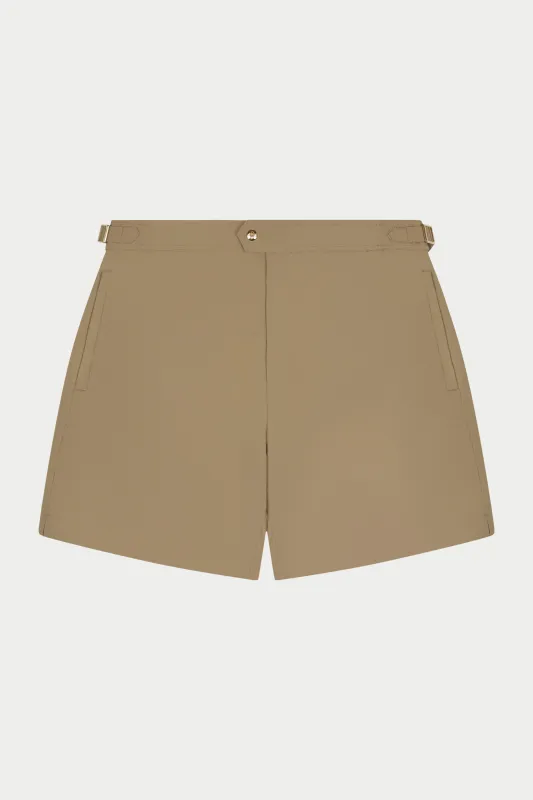 SMART SWIM SHORTS - BEIGE made by The Couture Club