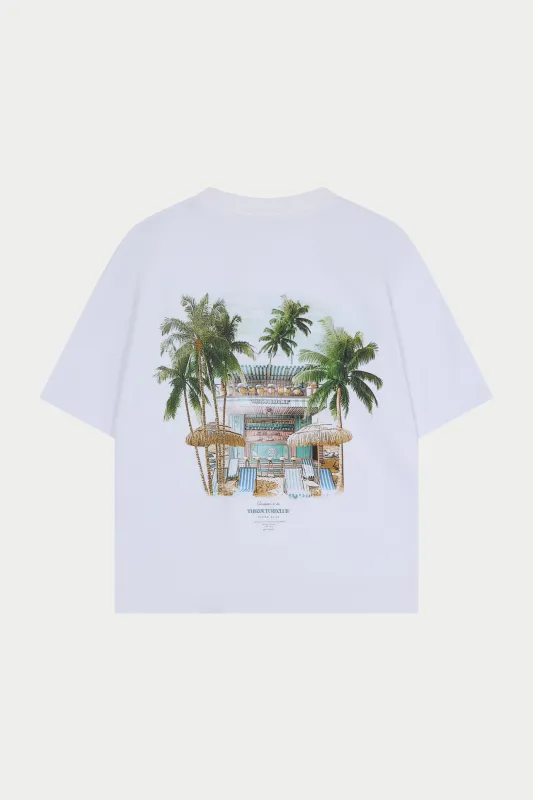 BEACH CLUB GRAPHIC T-SHIRT - WHITE made by The Couture Club