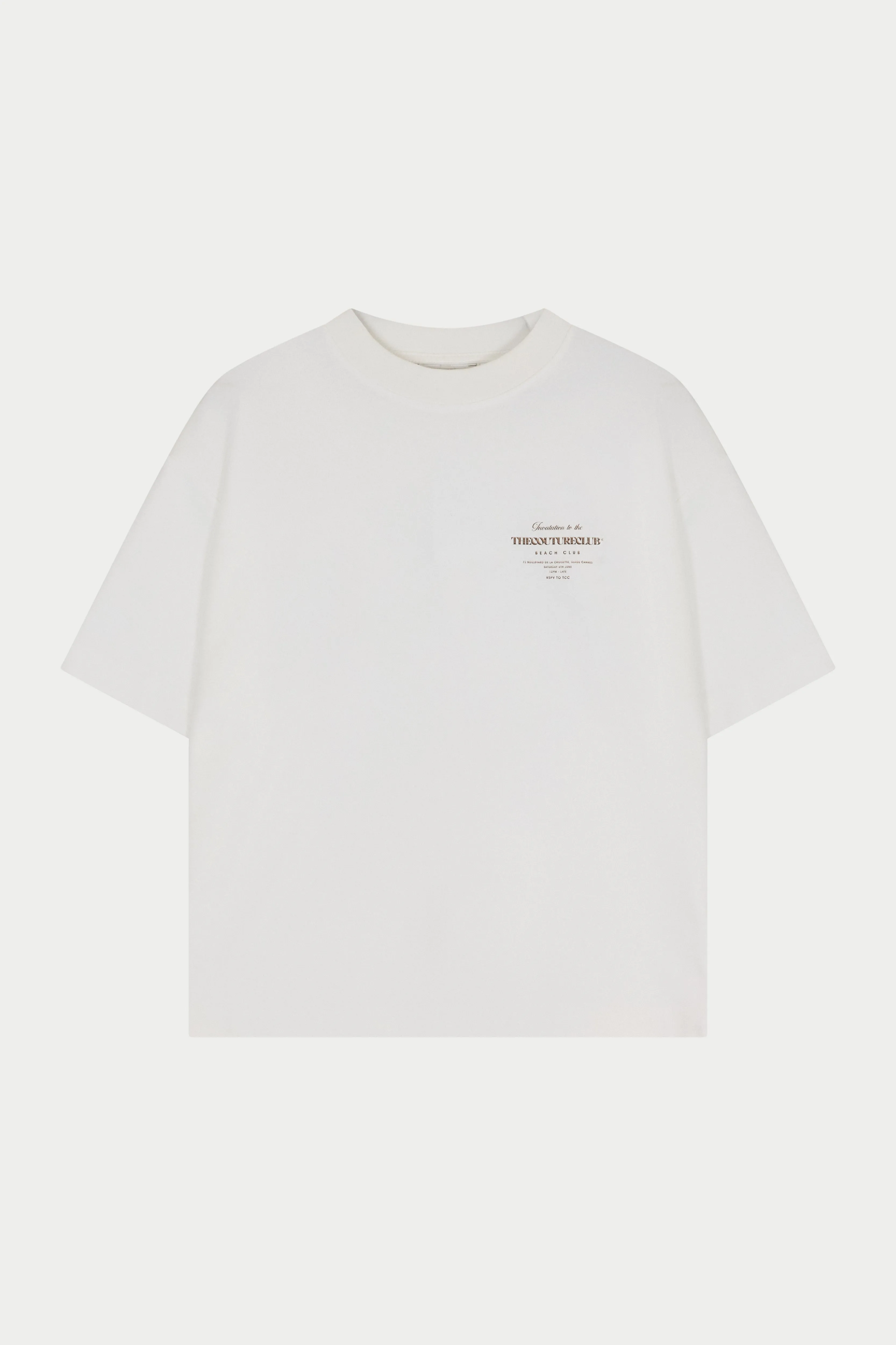 BEACH CLUB GRAPHIC T-SHIRT - OFF WHITE sold by The Couture Club product image thumbnail 3