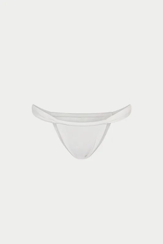 RUCHED BIKINI BOTTOMS - WHITE made by The Couture Club