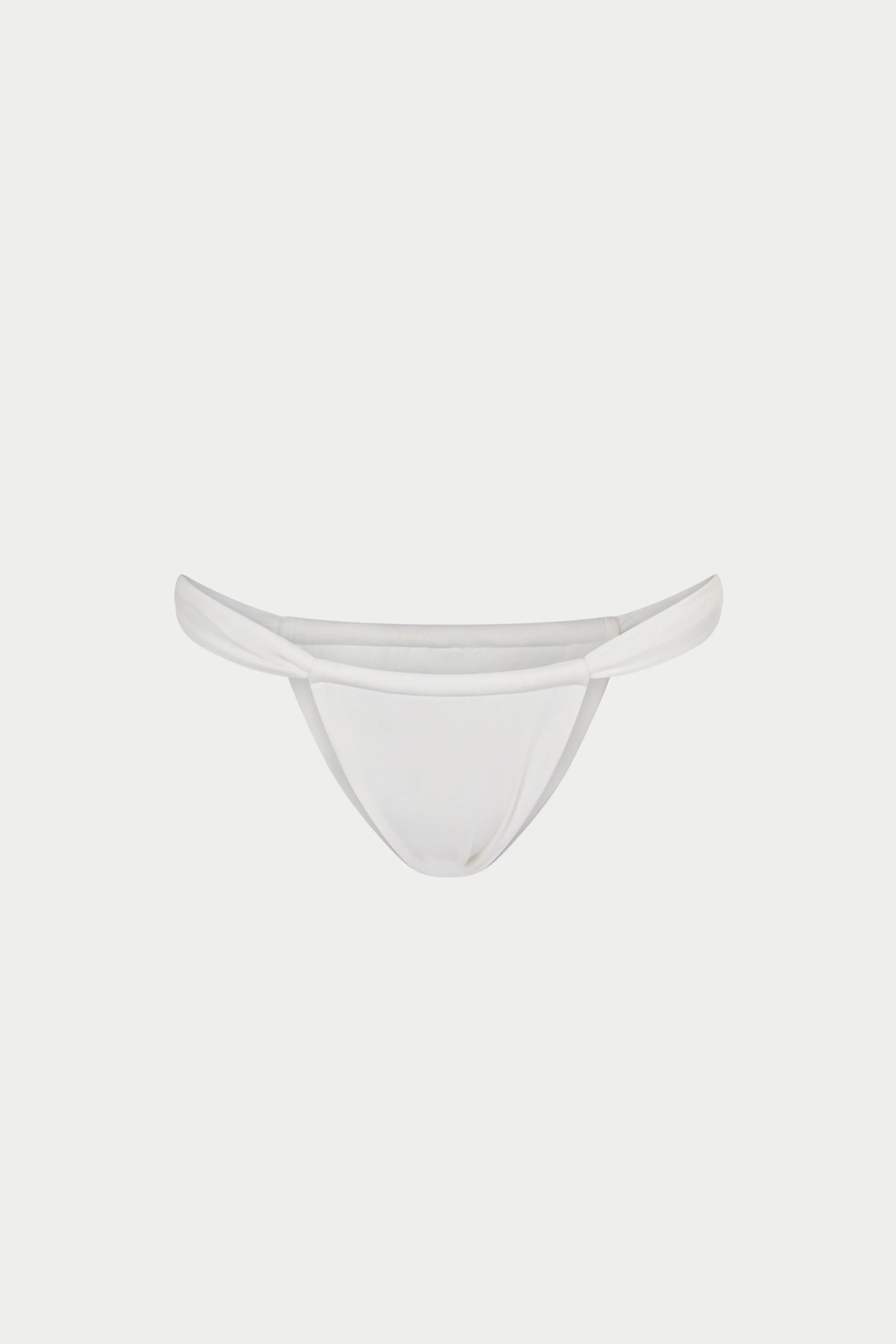 RUCHED BIKINI BOTTOMS - WHITE sold by The Couture Club