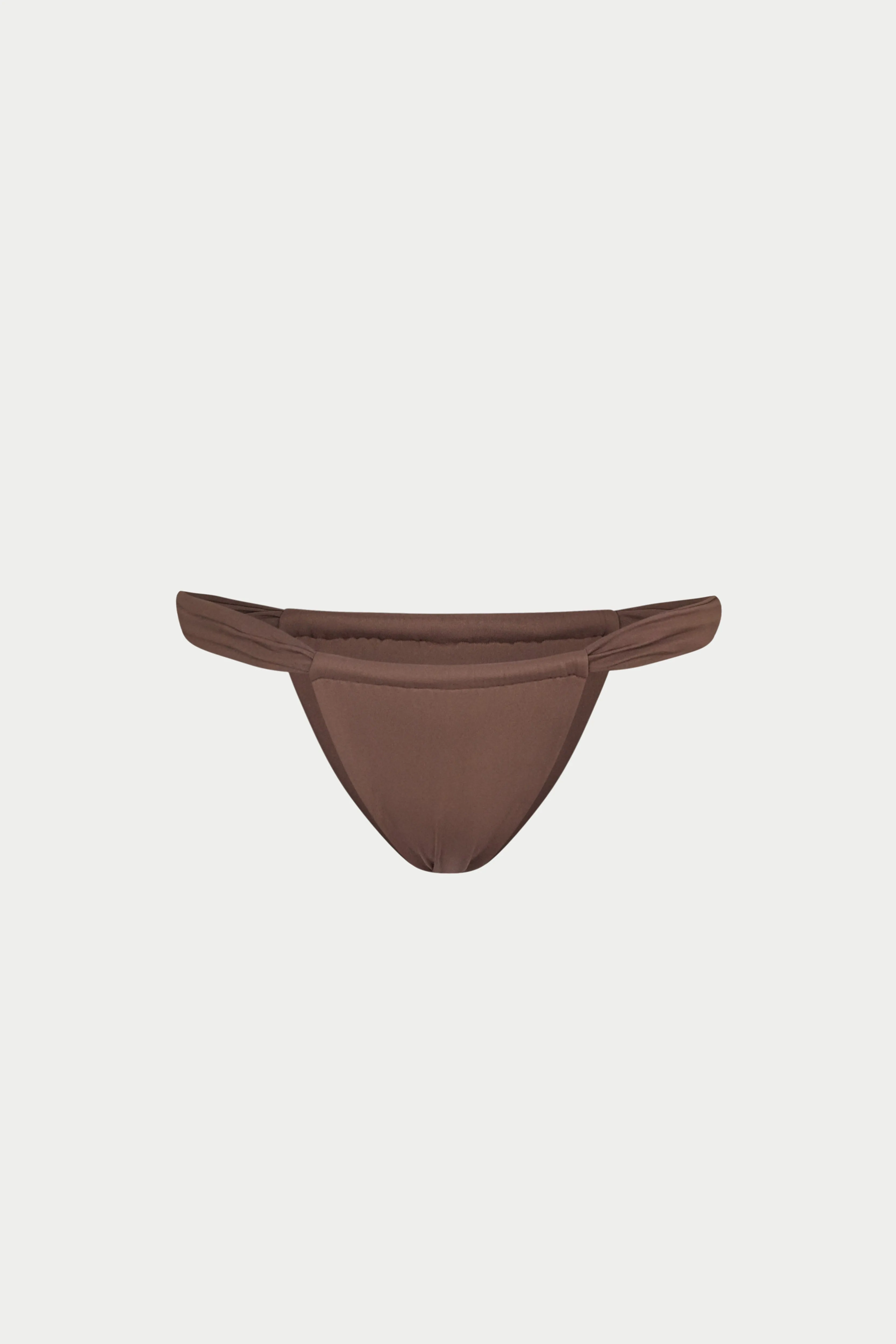 RUCHED BIKINI BOTTOMS - CHOCOLATE sold by The Couture Club