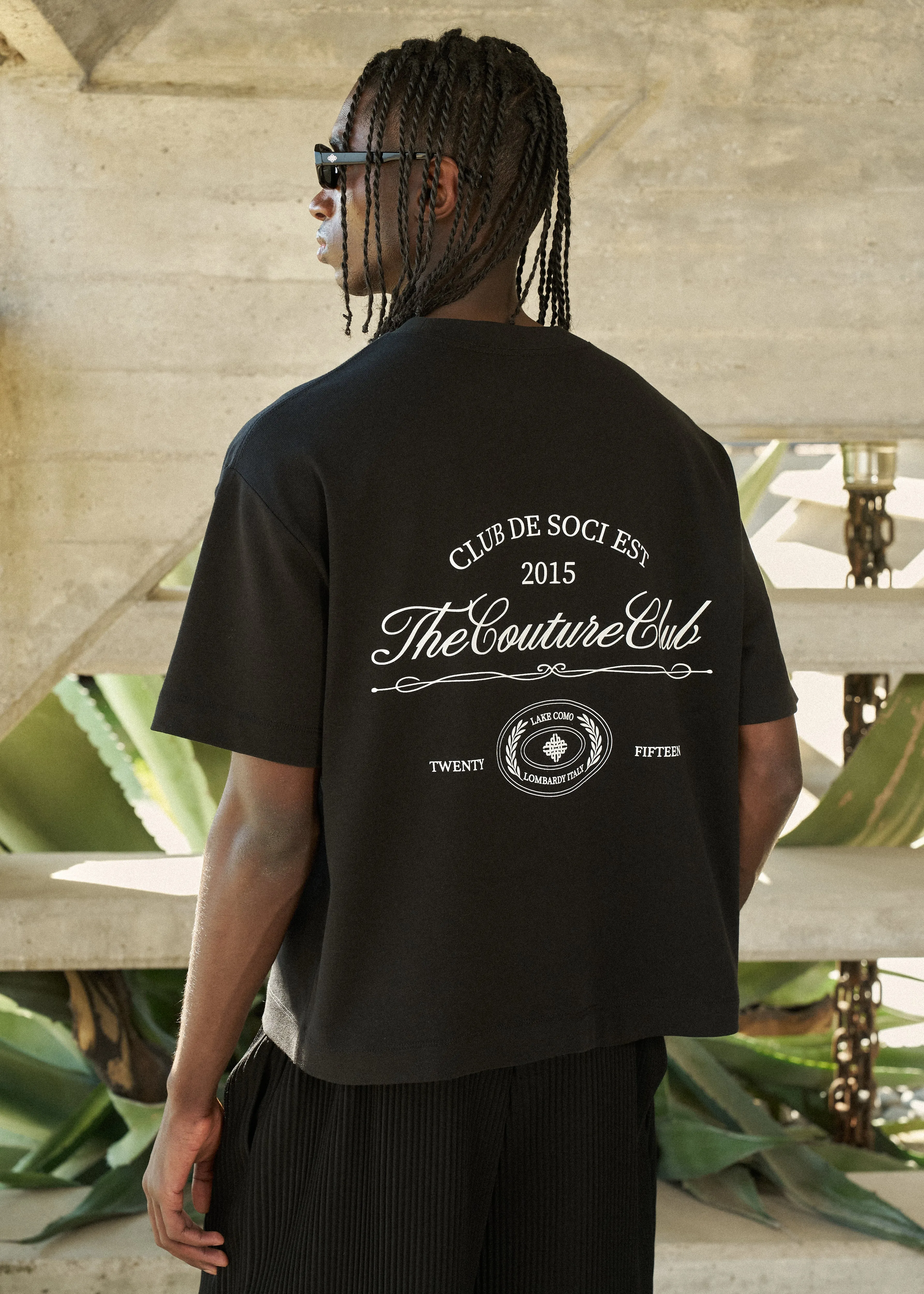 CLUB DE SOCI GRAPHIC T-SHIRT - BLACK sold by The Couture Club product image thumbnail 5