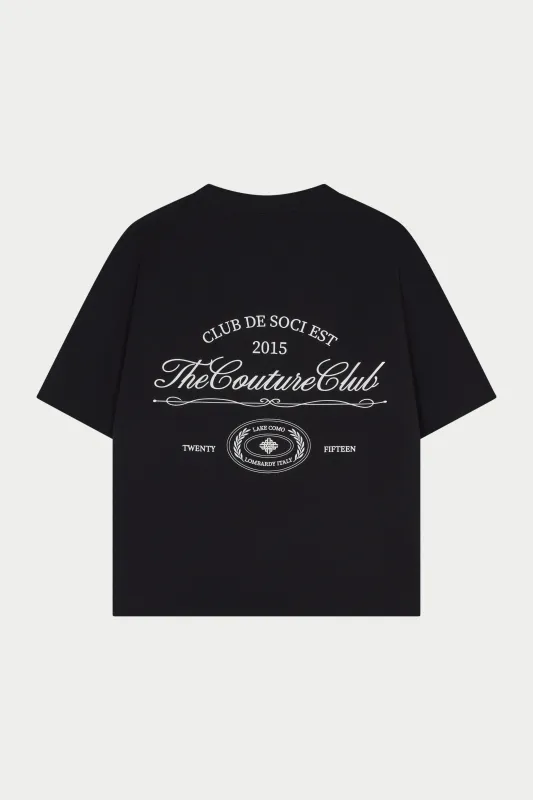 CLUB DE SOCI GRAPHIC T-SHIRT - BLACK made by The Couture Club