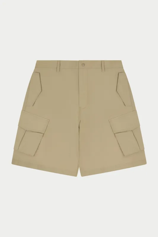 TECHNICAL CARGO SHORTS - STONE made by The Couture Club