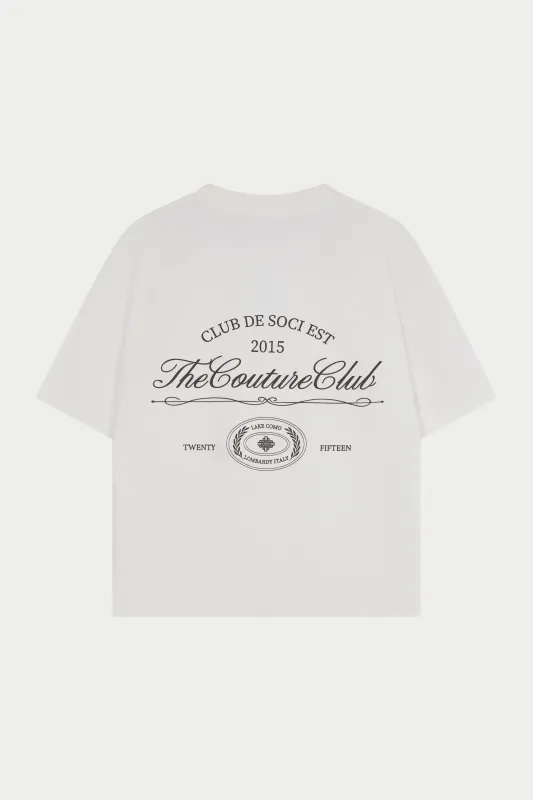 CLUB DE SOCI GRAPHIC T-SHIRT - OFF WHITE made by The Couture Club