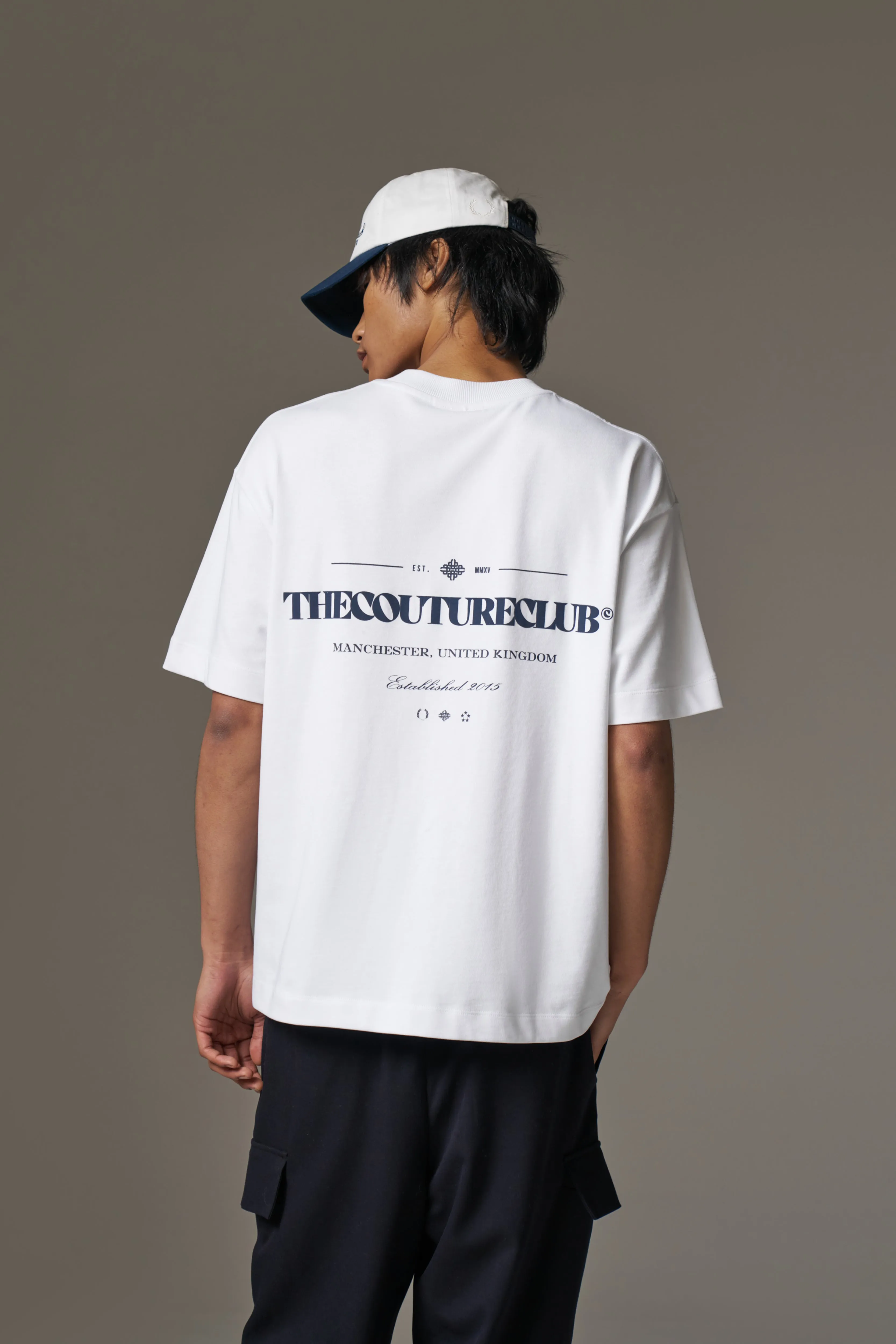 COPYRIGHT MULTI GRAPHIC T-SHIRT - WHITE/NAVY sold by The Couture Club product image thumbnail 2
