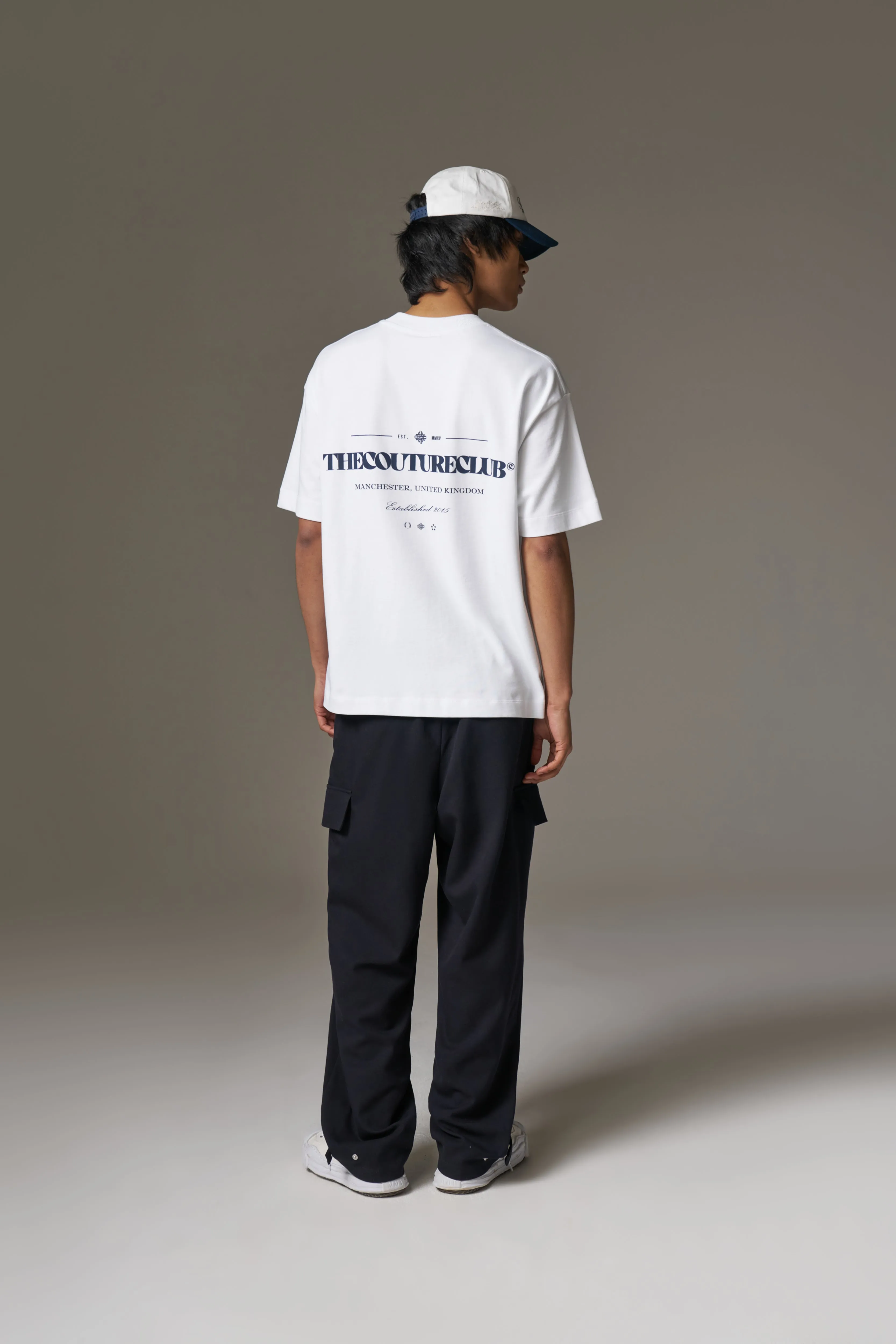 COPYRIGHT MULTI GRAPHIC T-SHIRT - WHITE/NAVY sold by The Couture Club product image thumbnail 5