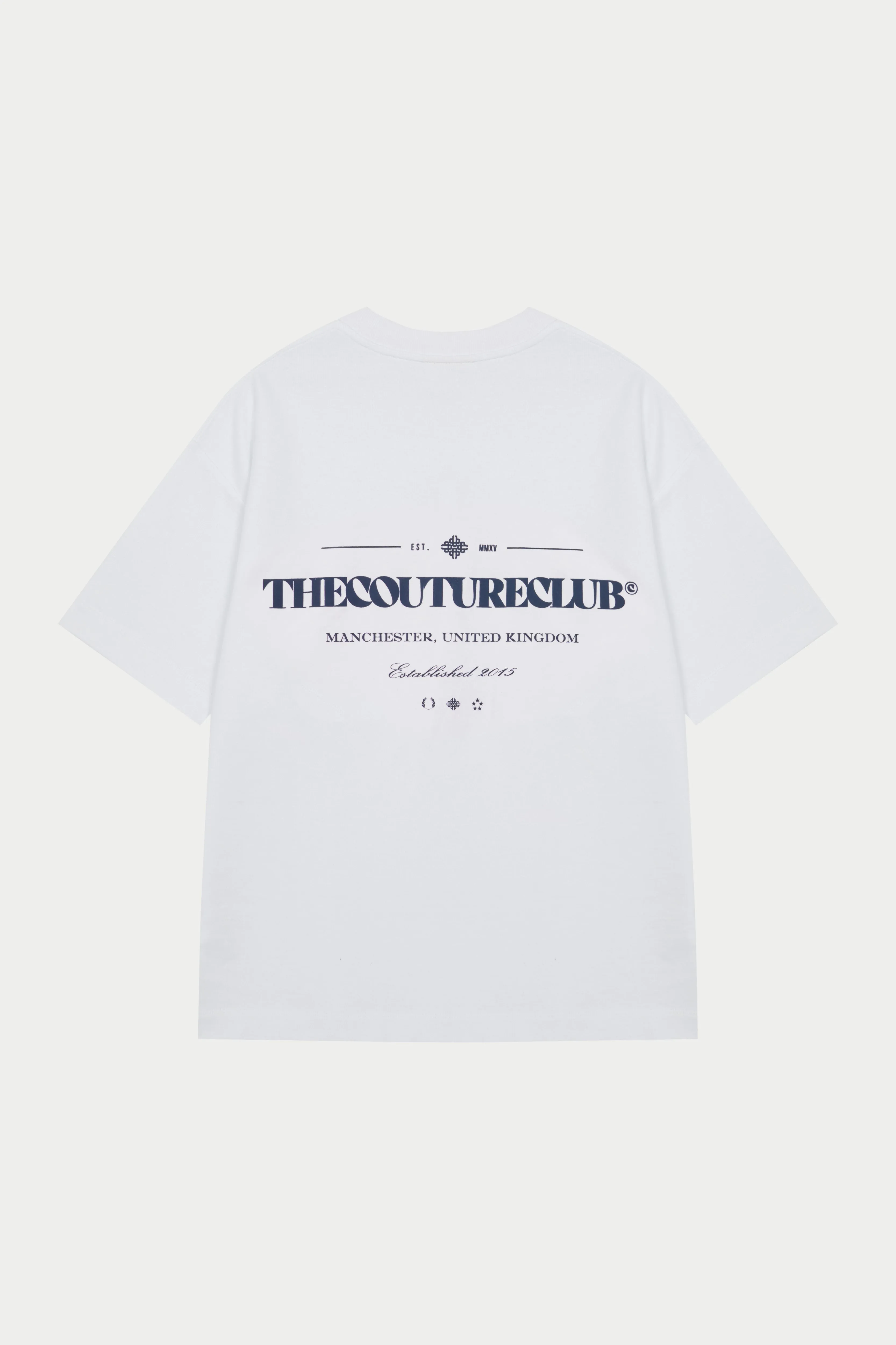 COPYRIGHT MULTI GRAPHIC T-SHIRT - WHITE/NAVY sold by The Couture Club