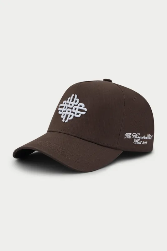 EMBLEM EMBROIDERY CAP - BROWN made by The Couture Club