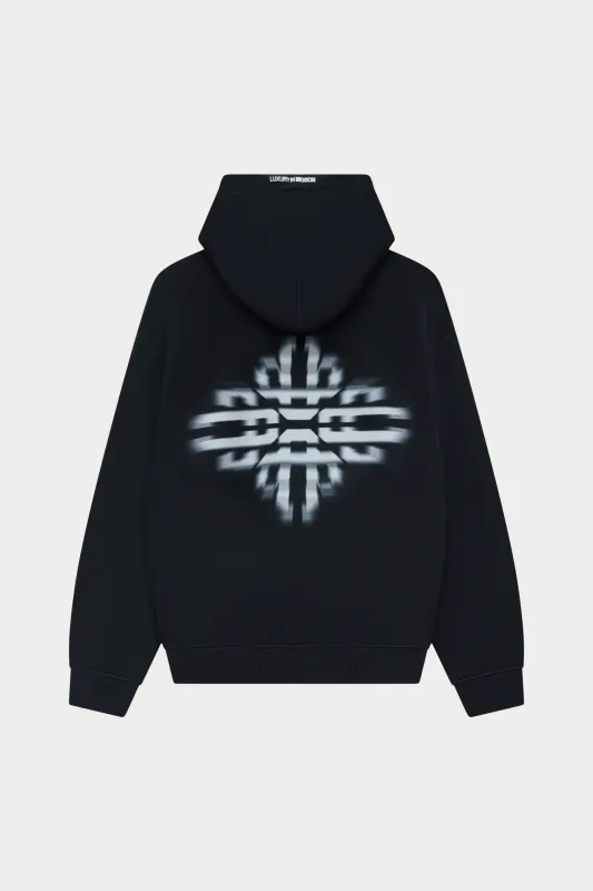 LUXURY IN MOTION GRAPHIC HOODIE - BLACK made by The Couture Club