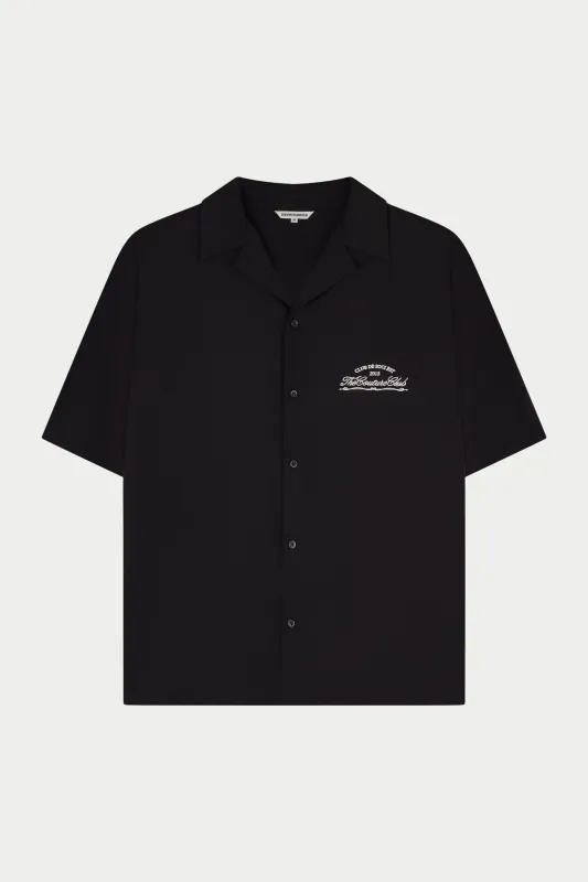 CLUB DE SOCI EMBROIDERY SHIRT - BLACK made by The Couture Club