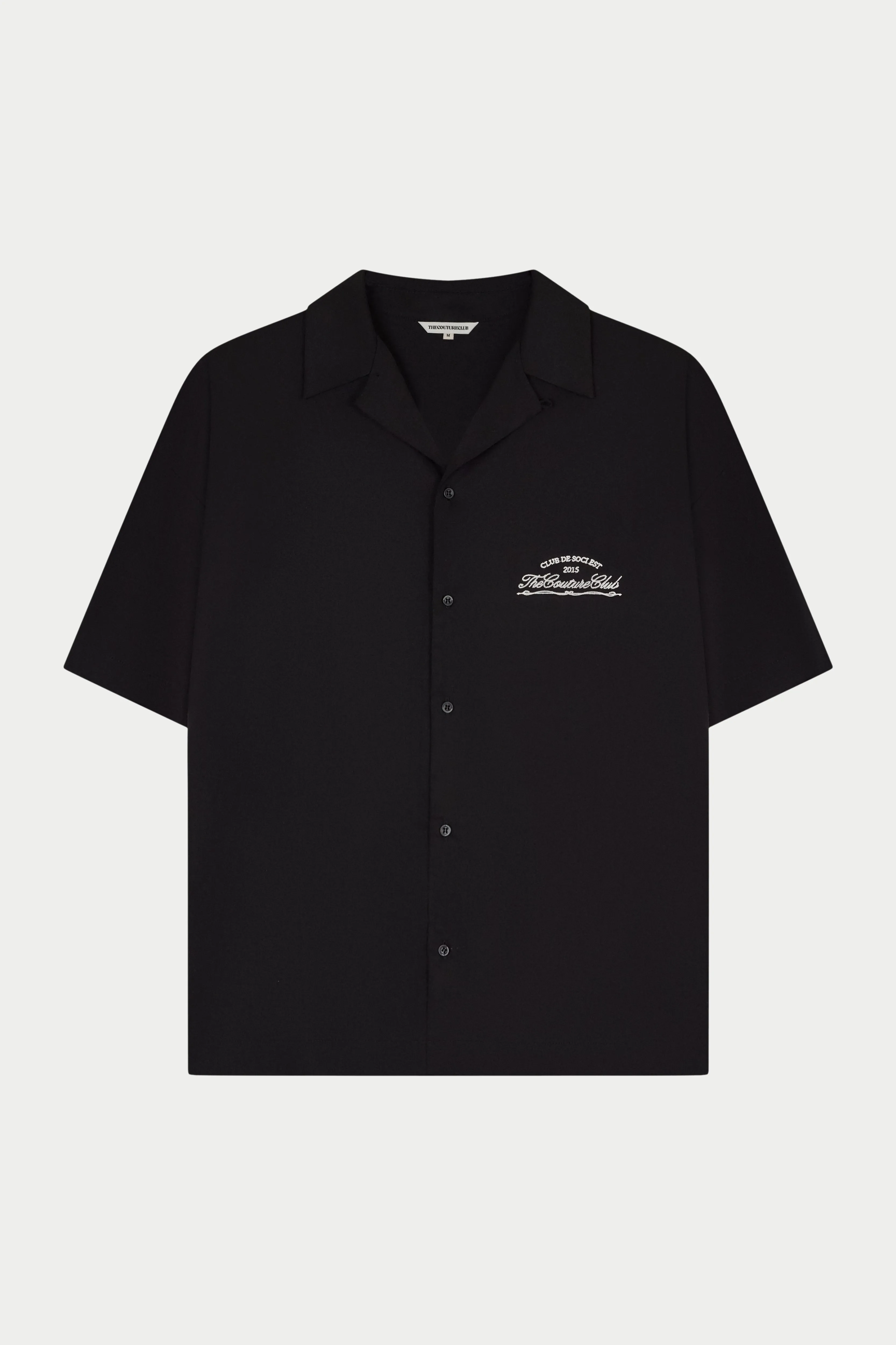 CLUB DE SOCI EMBROIDERY SHIRT - BLACK sold by The Couture Club