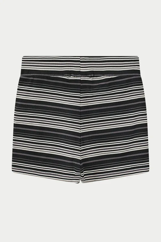STRIPE MINI SHORTS - BLACK made by The Couture Club