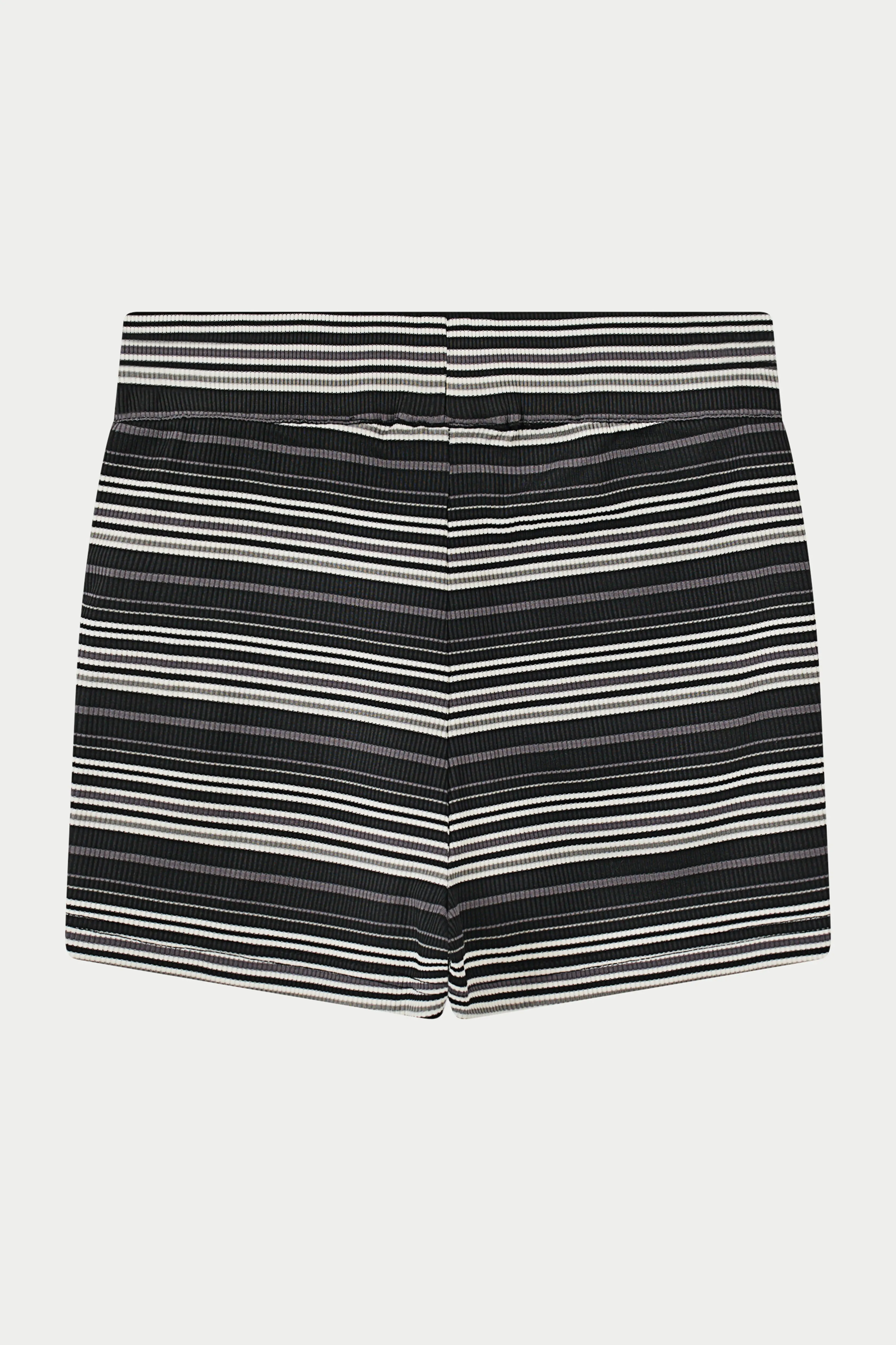 STRIPE MINI SHORTS - BLACK sold by The Couture Club