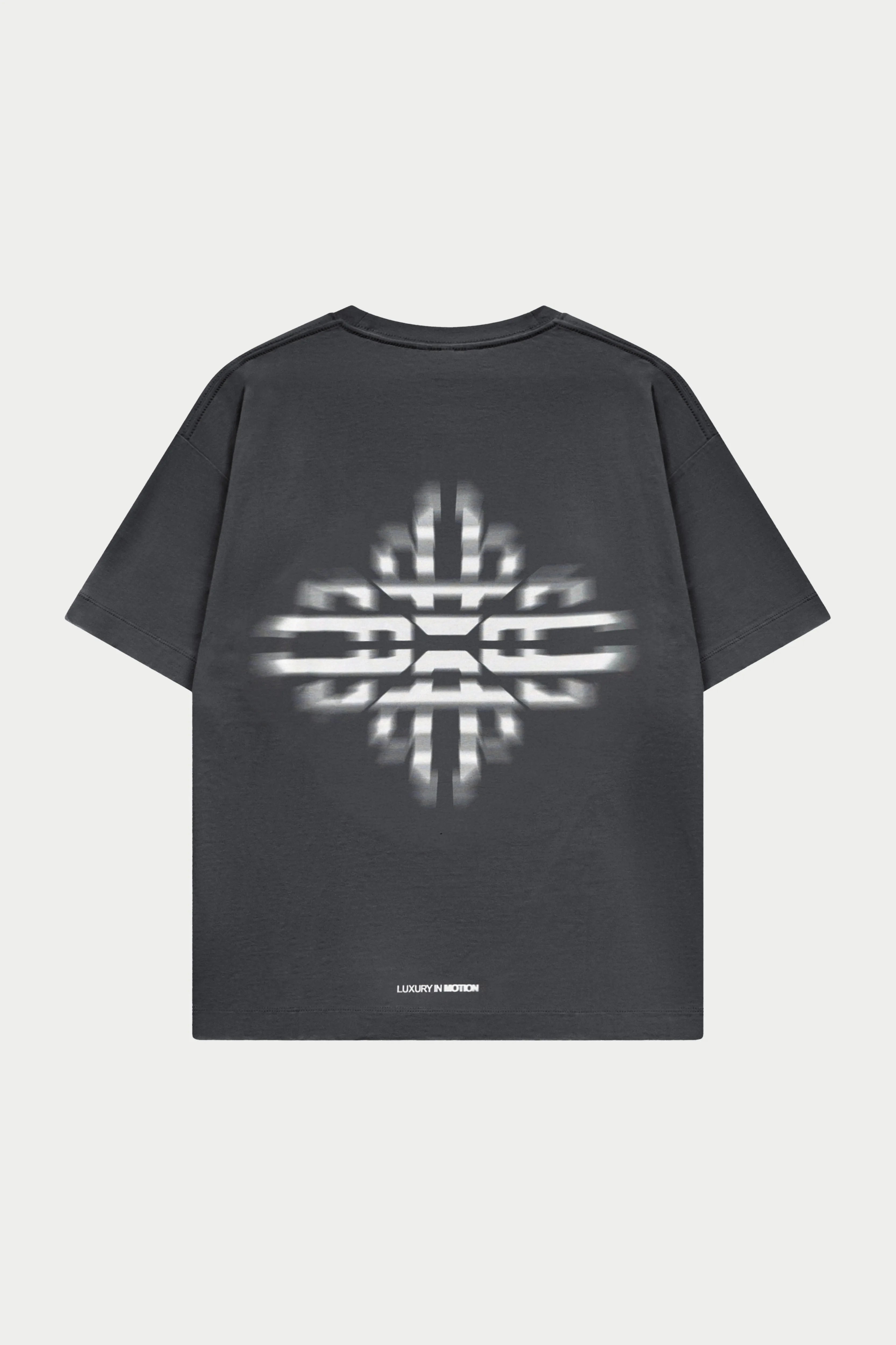 LUXURY IN MOTION GRAPHIC T-SHIRT - CHARCOAL sold by The Couture Club