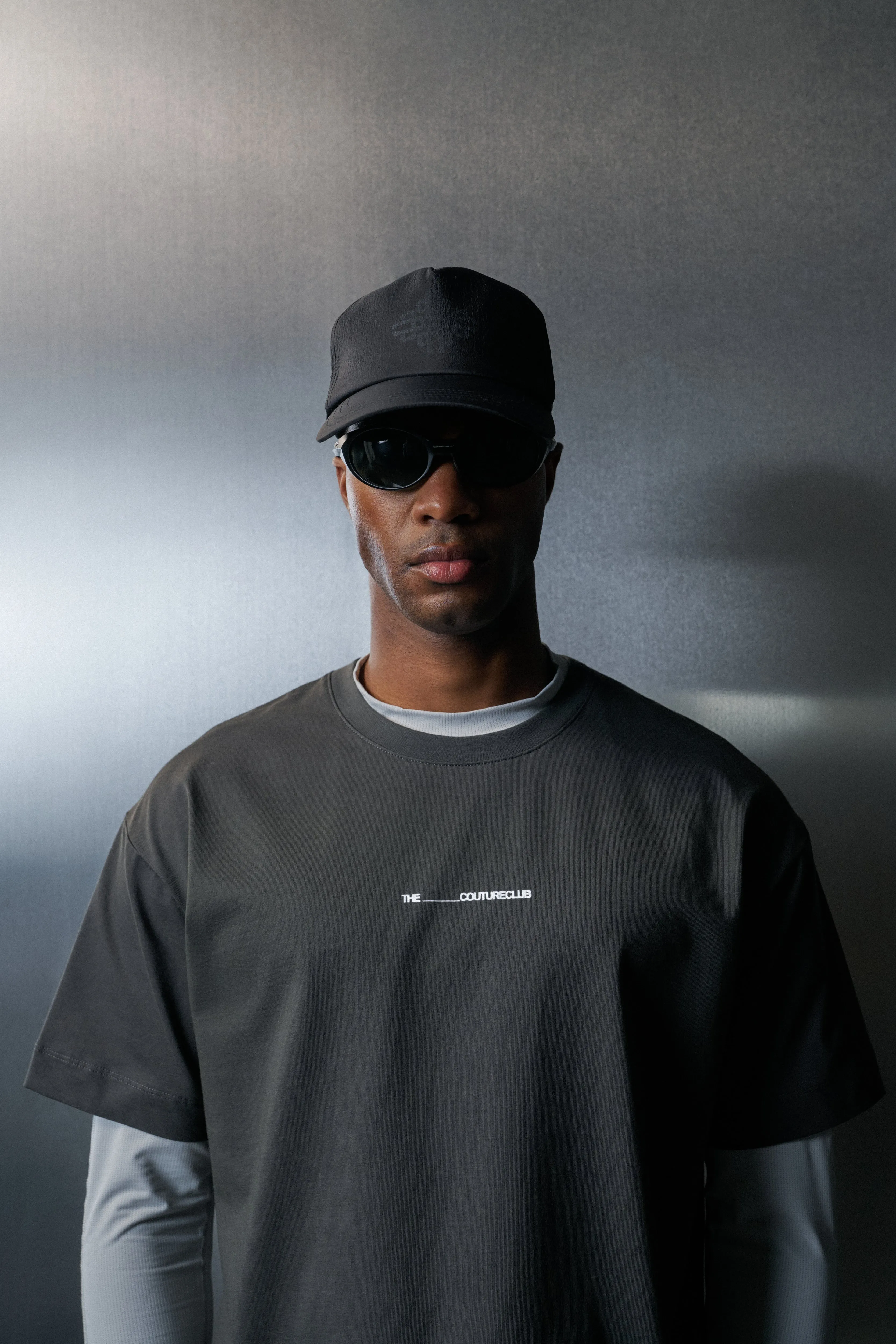 LUXURY IN MOTION GRAPHIC T-SHIRT - CHARCOAL sold by The Couture Club product image thumbnail 5