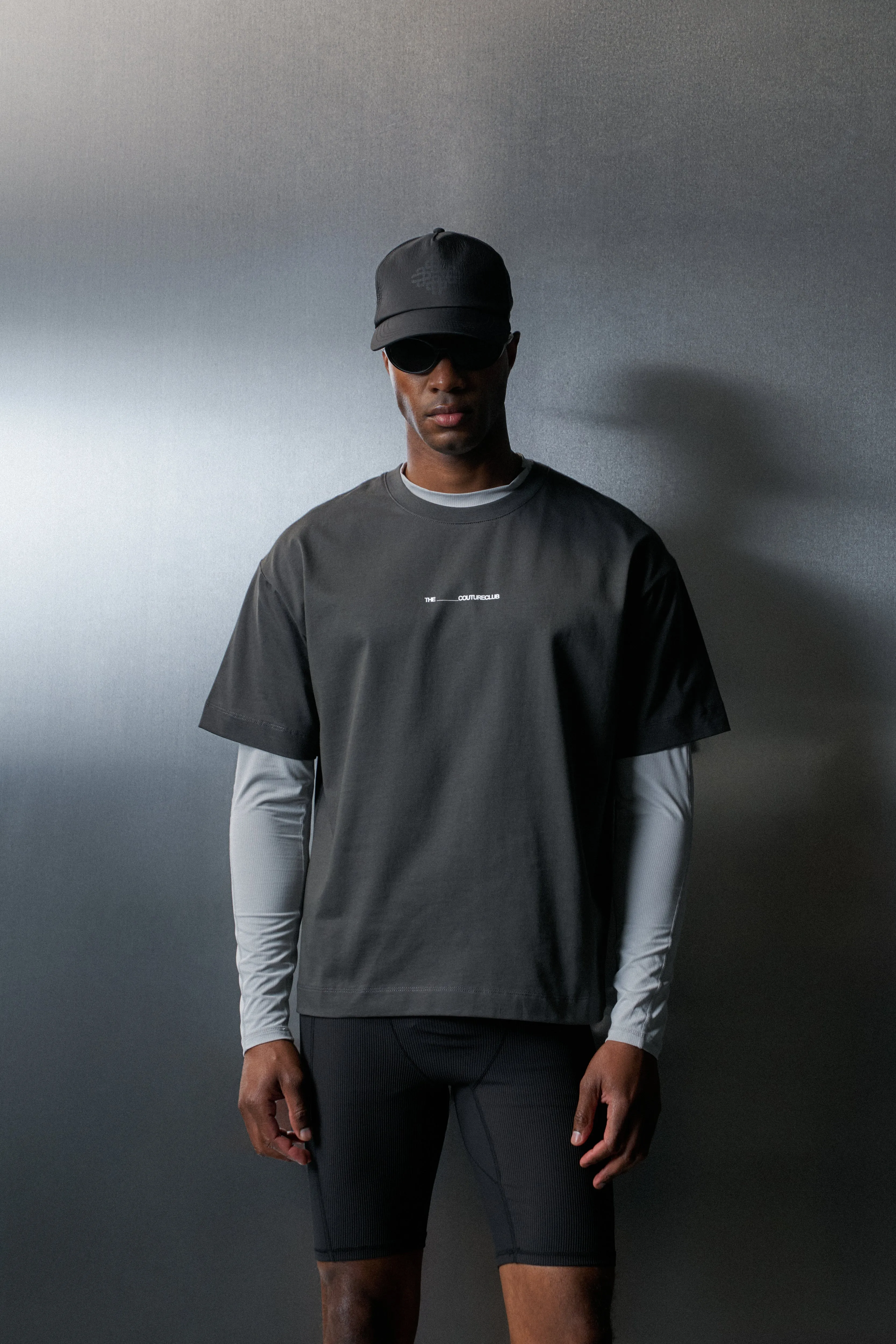 LUXURY IN MOTION GRAPHIC T-SHIRT - CHARCOAL sold by The Couture Club product image thumbnail 2