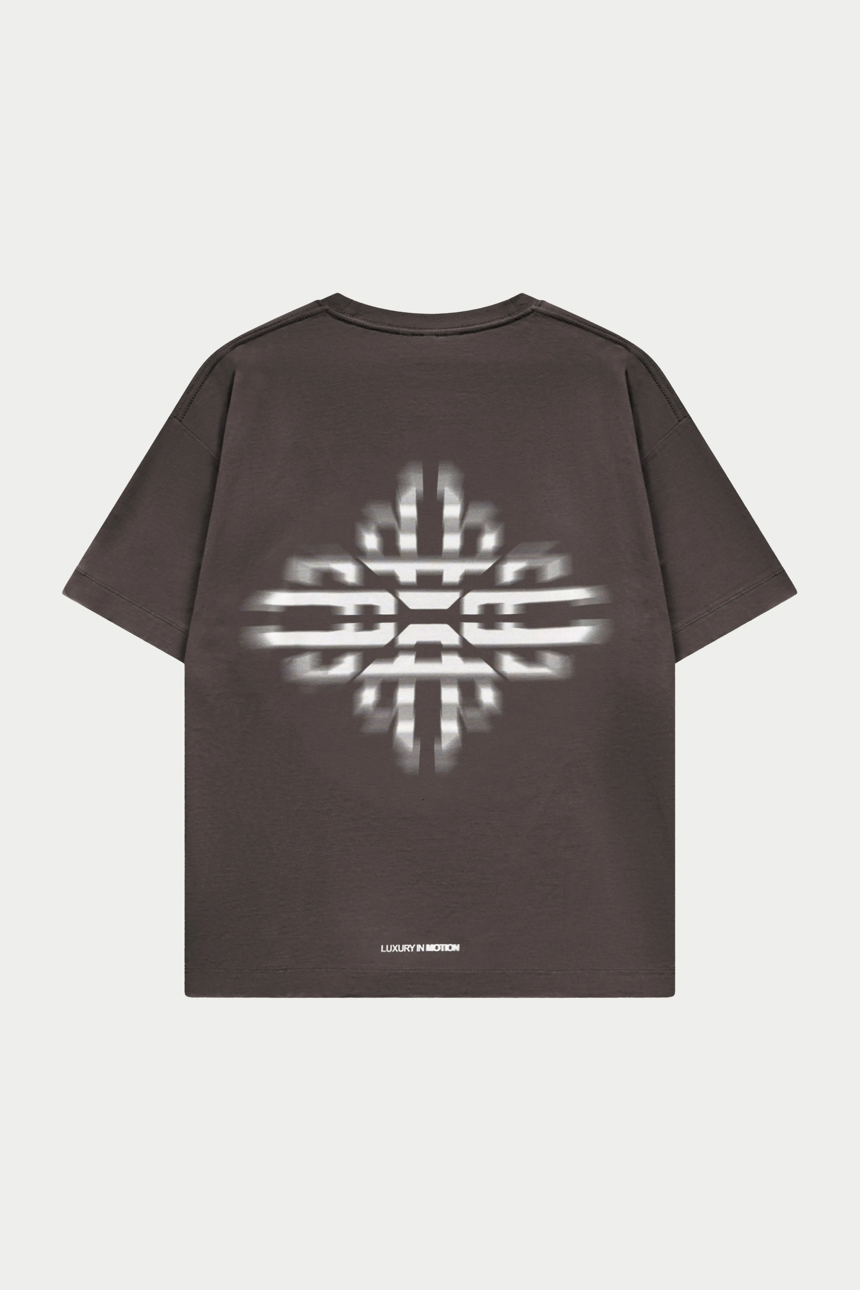 LUXURY IN MOTION GRAPHIC T-SHIRT - BROWN sold by The Couture Club