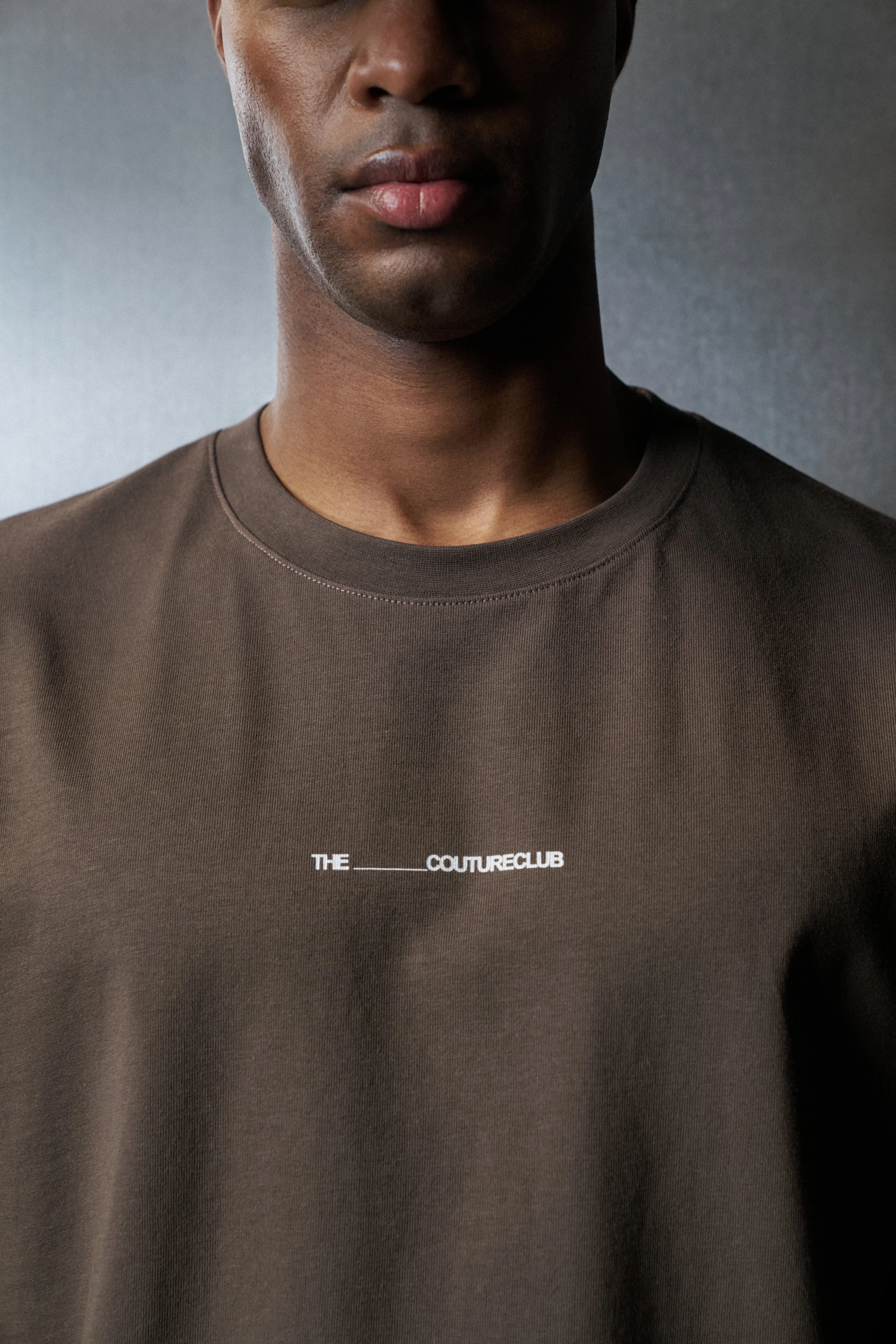 LUXURY IN MOTION GRAPHIC T-SHIRT - BROWN sold by The Couture Club product image thumbnail 5