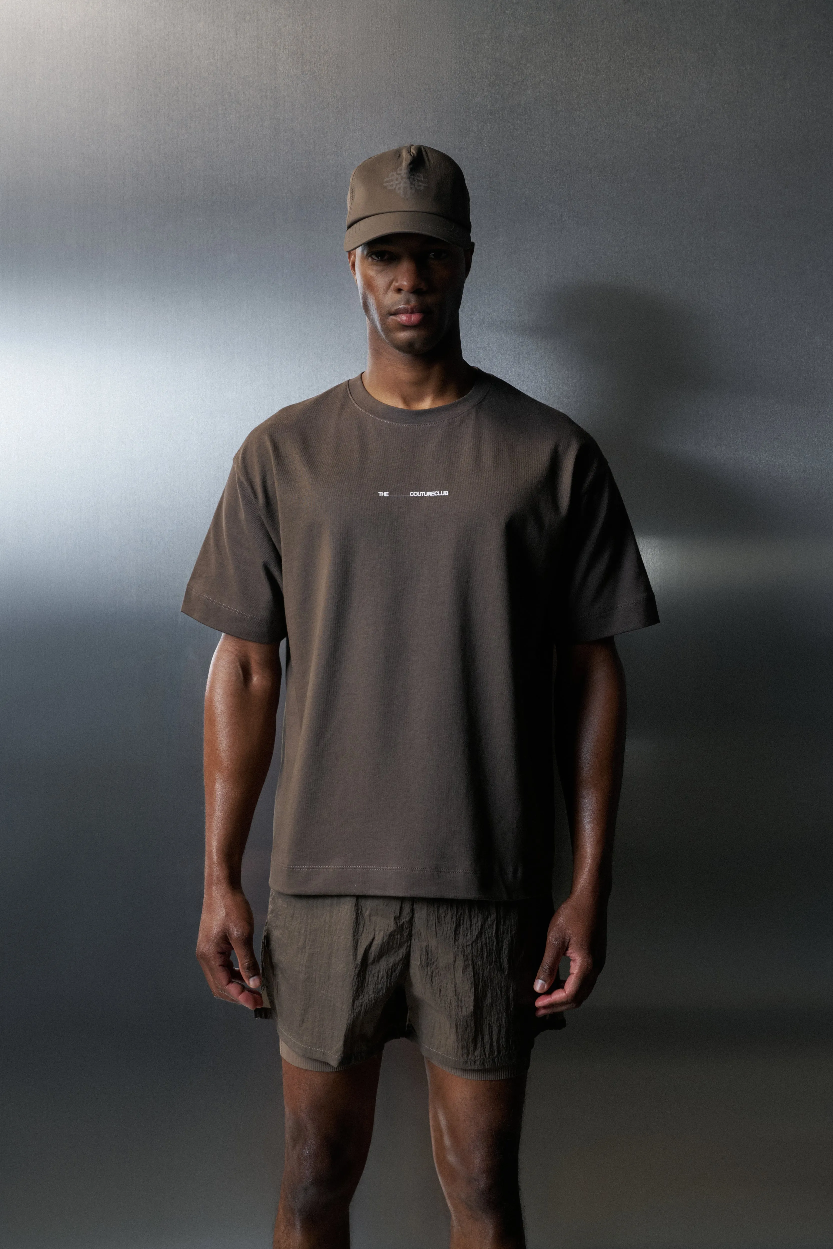 LUXURY IN MOTION GRAPHIC T-SHIRT - BROWN sold by The Couture Club product image thumbnail 2