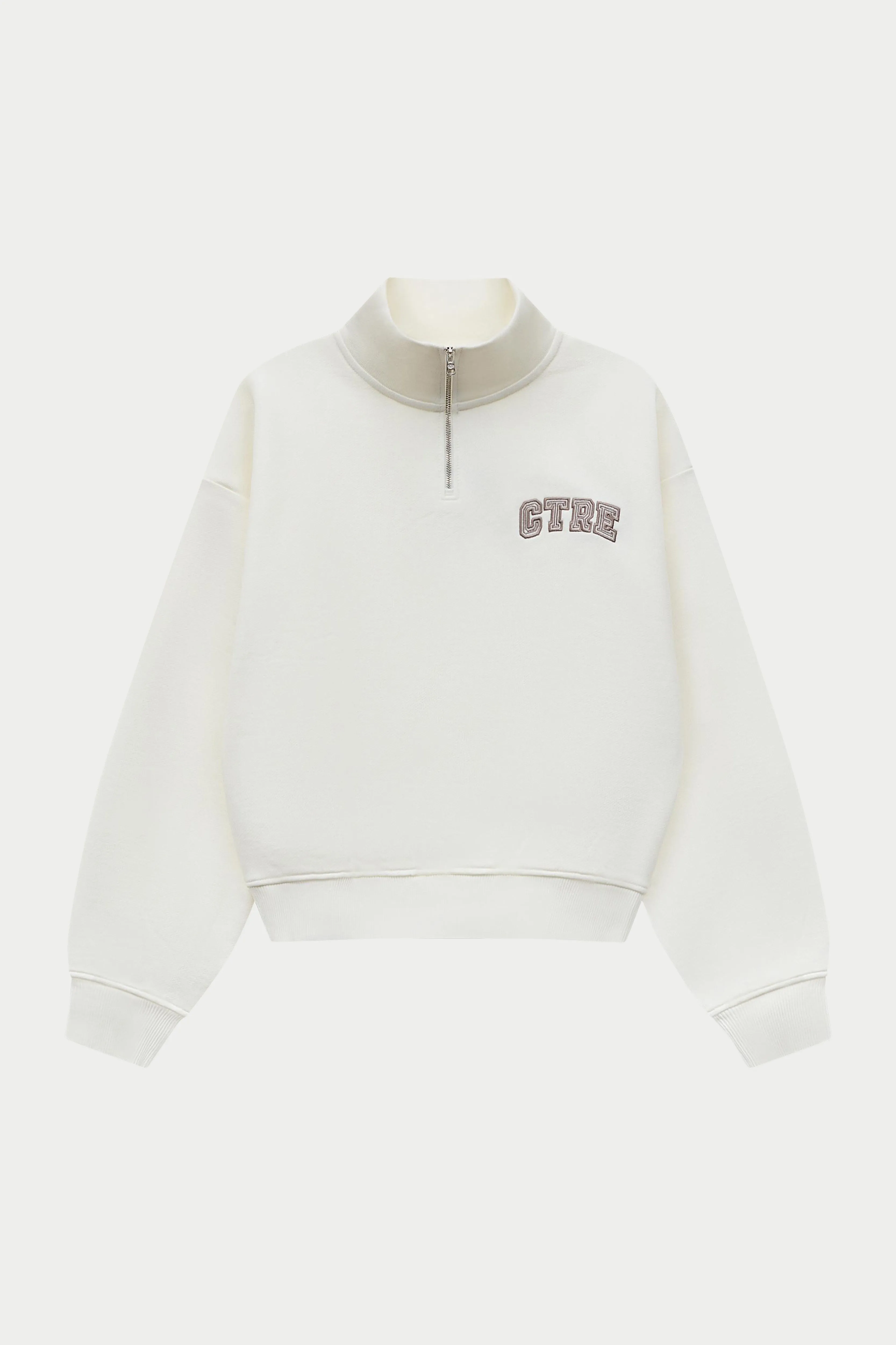 CTRE QUARTER ZIP FUNNEL NECK - OFF WHITE sold by The Couture Club product image thumbnail 2