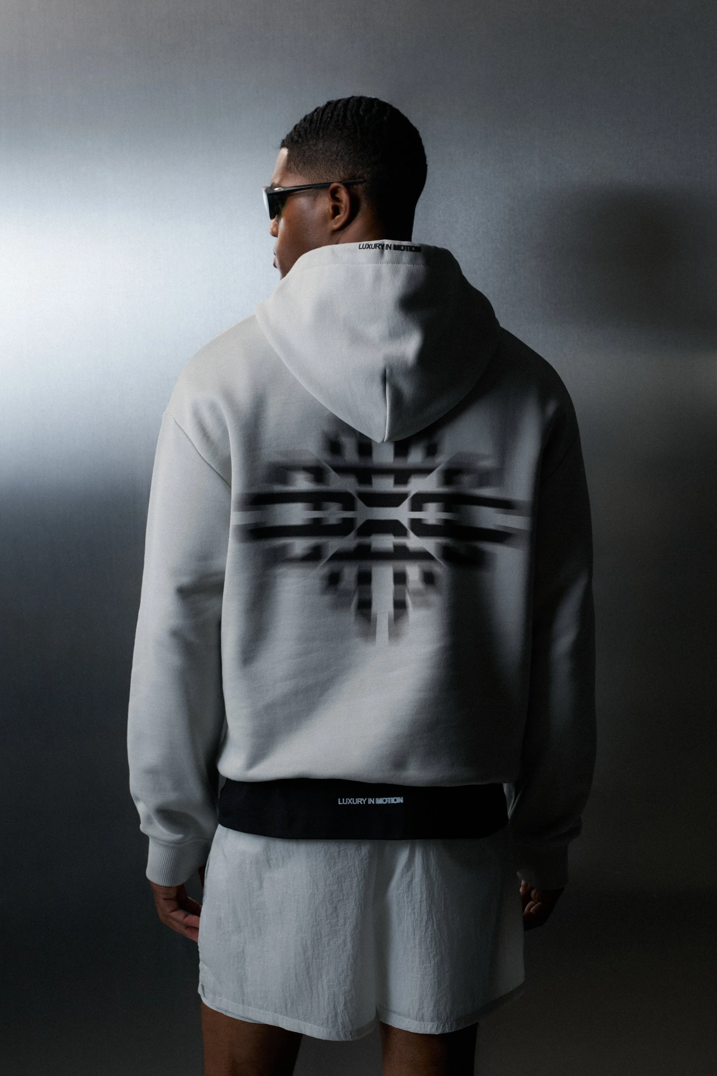 LUXURY IN MOTION GRAPHIC HOODIE - SALT sold by The Couture Club product image thumbnail 3