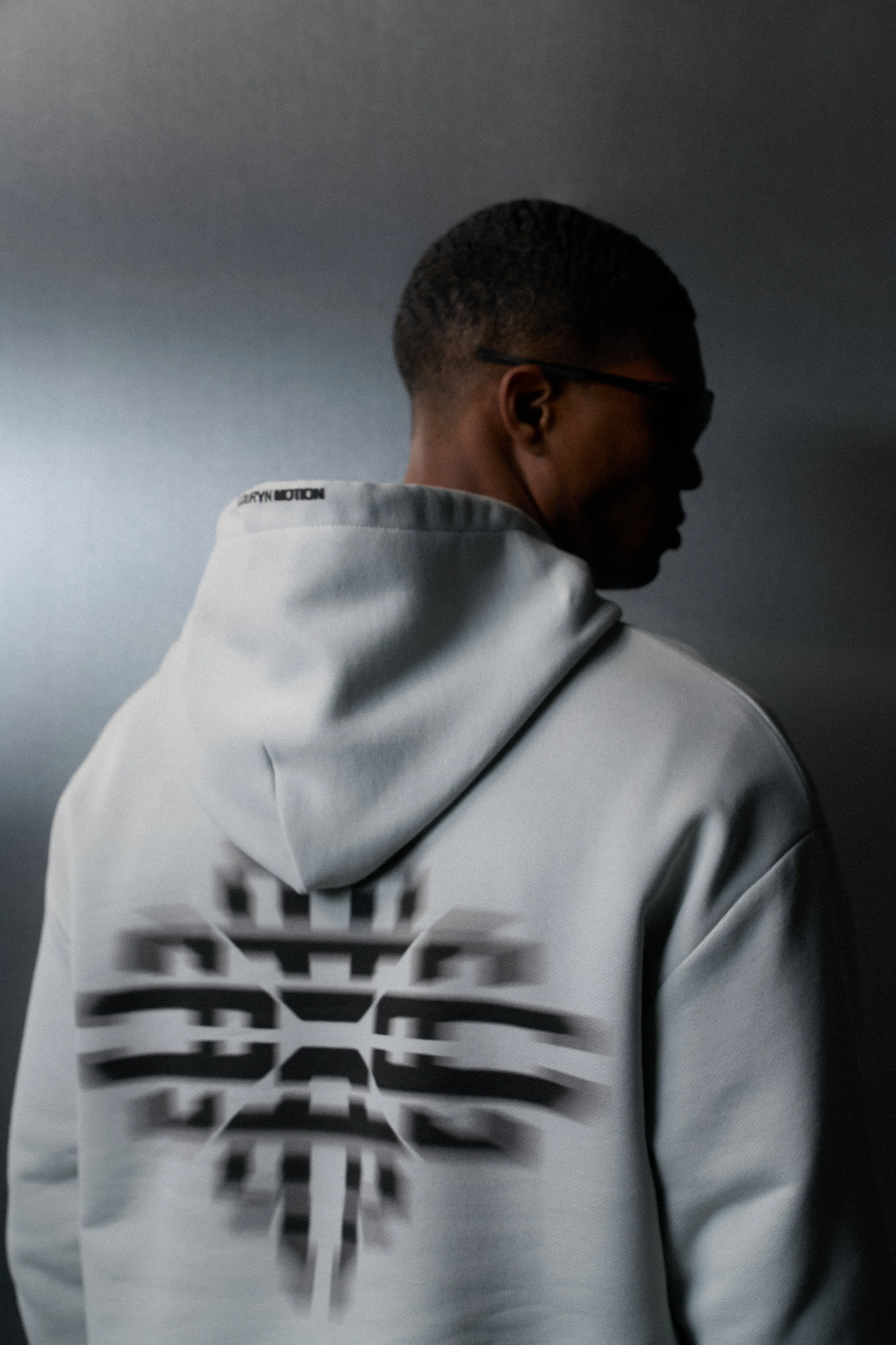 LUXURY IN MOTION GRAPHIC HOODIE - SALT sold by The Couture Club product image thumbnail 5