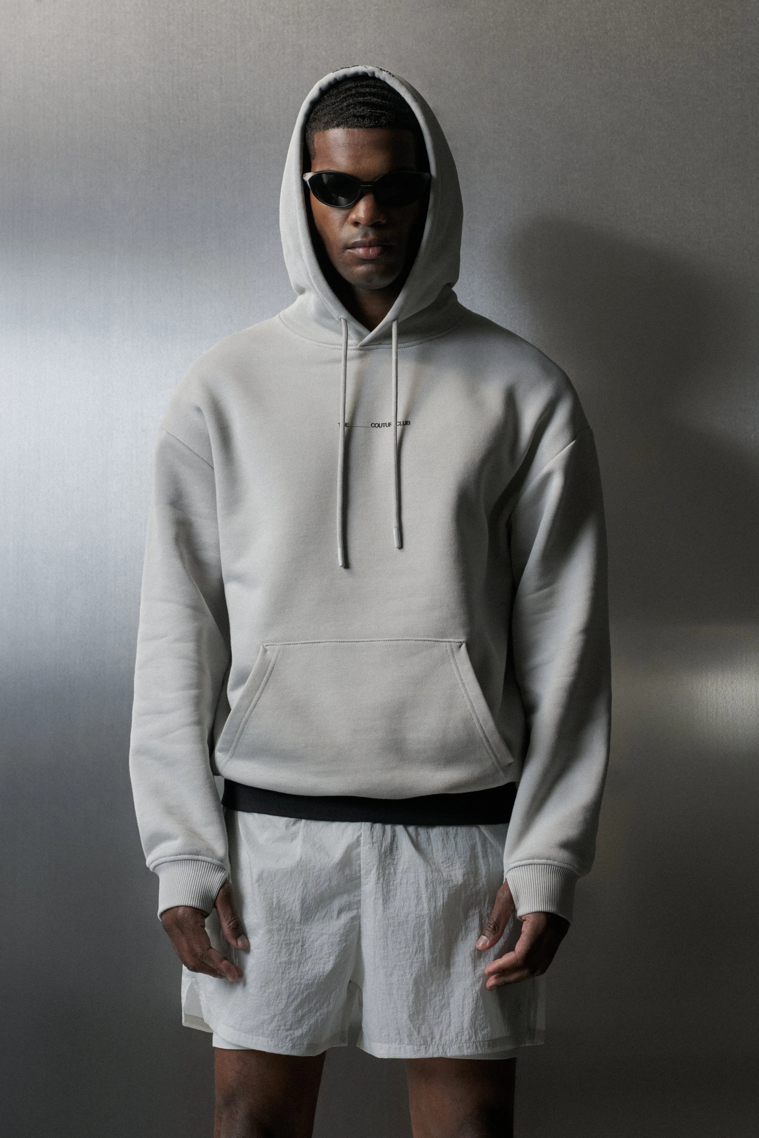LUXURY IN MOTION GRAPHIC HOODIE - SALT sold by The Couture Club product image thumbnail 2