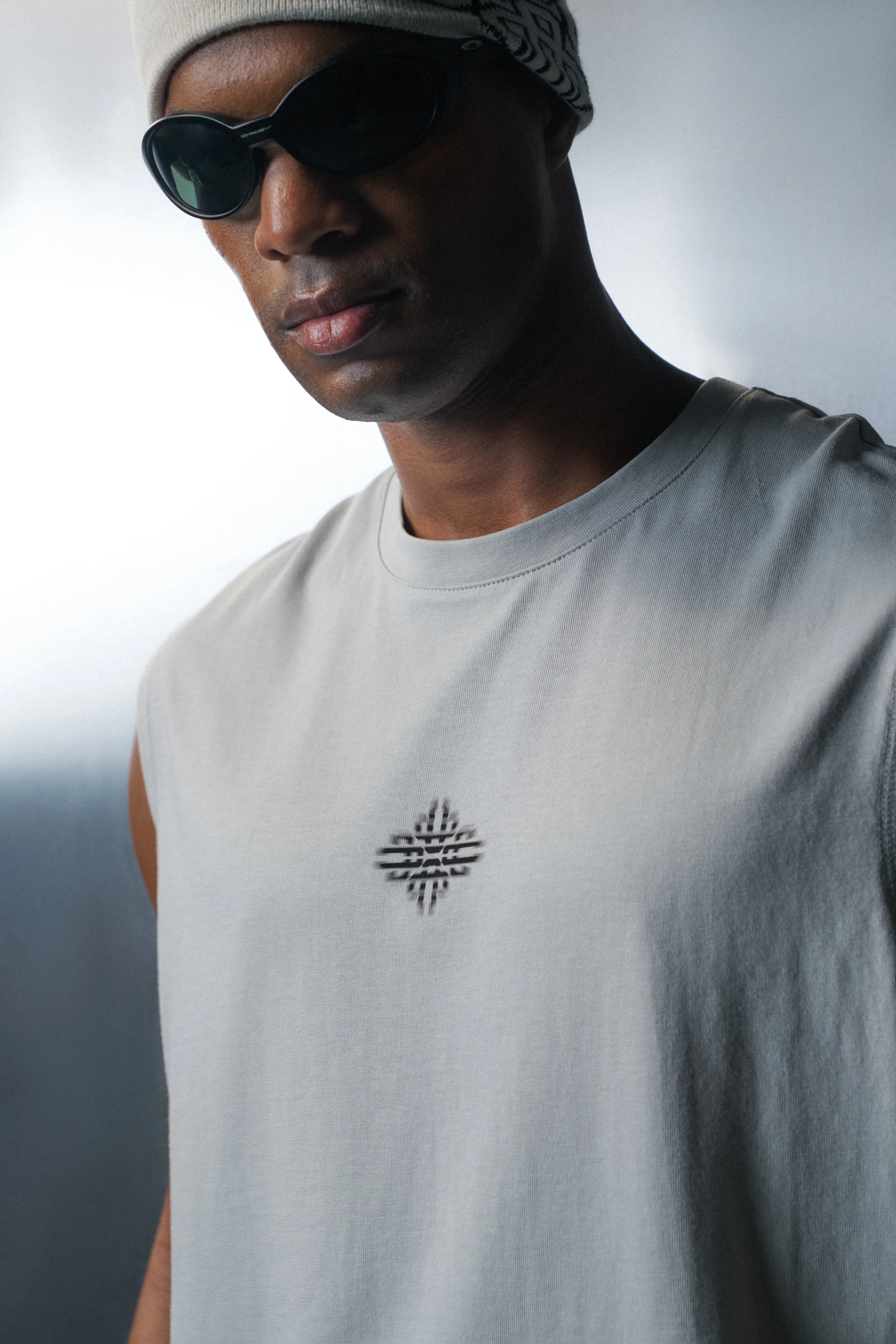 LUXURY IN MOTION EMBLEM VEST - SALT sold by The Couture Club product image thumbnail 4