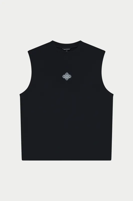 LUXURY IN MOTION EMBLEM VEST - BLACK made by The Couture Club
