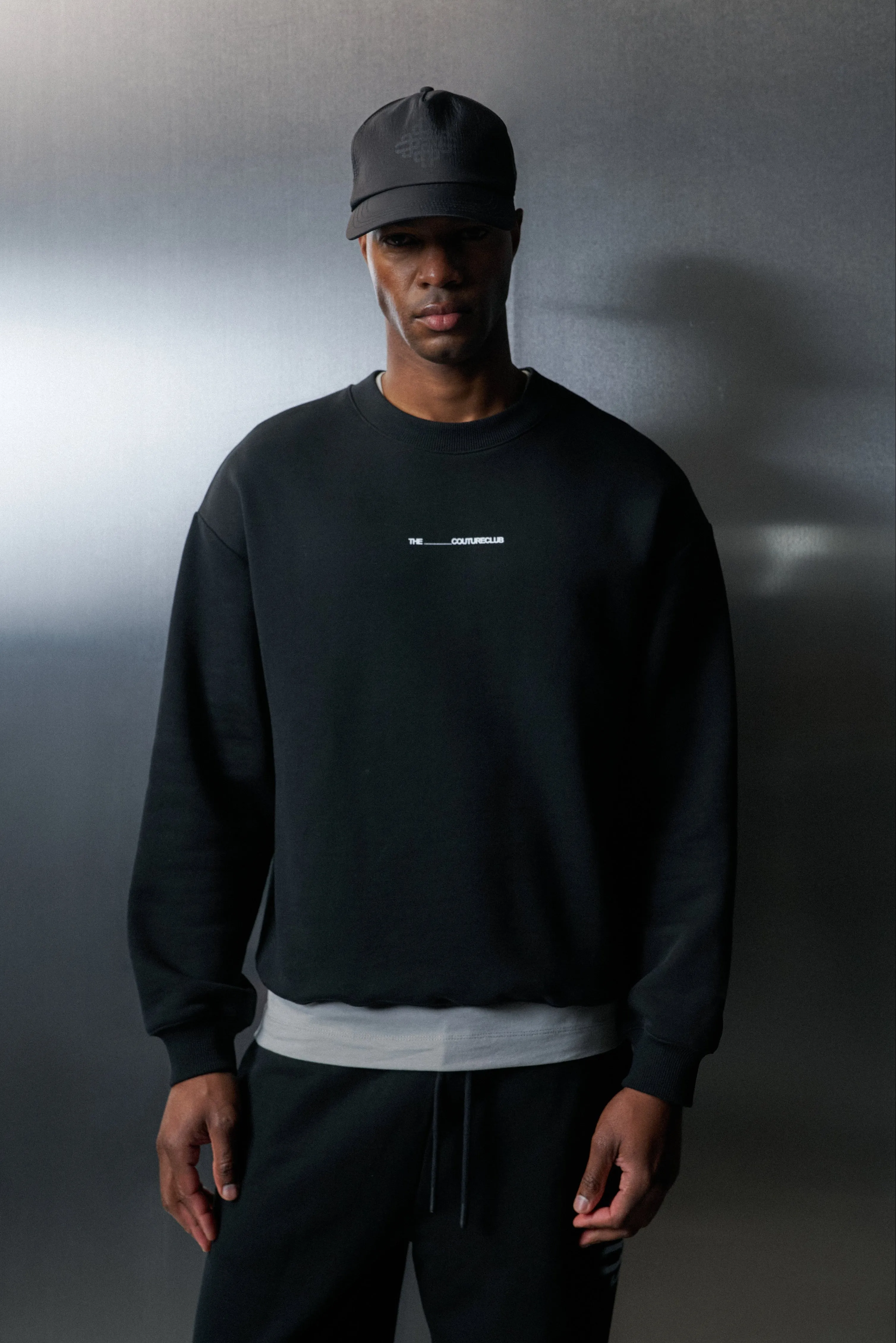 LUXURY IN MOTION GRAPHIC CREW - BLACK sold by The Couture Club product image thumbnail 2