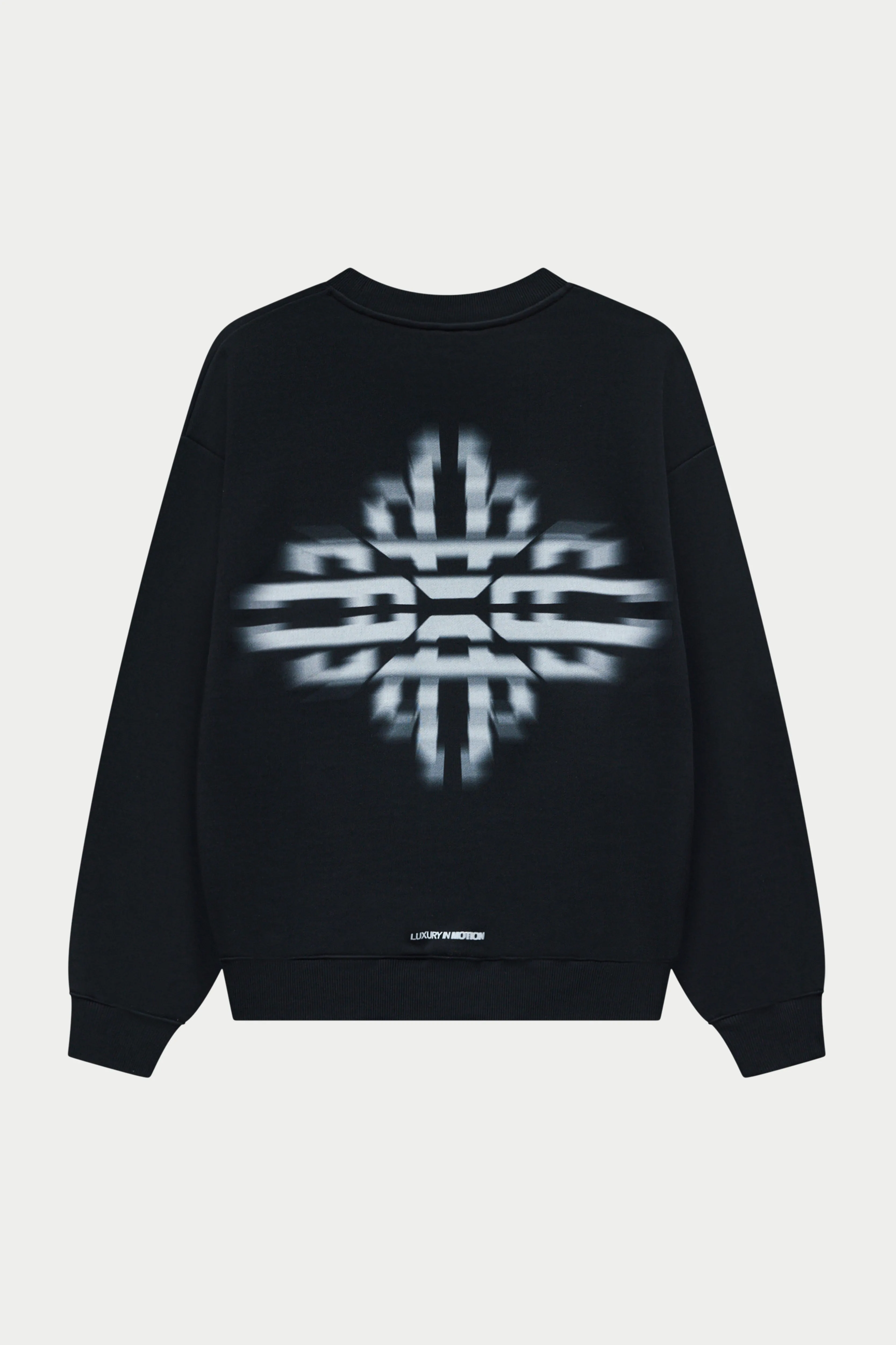 LUXURY IN MOTION GRAPHIC CREW - BLACK sold by The Couture Club