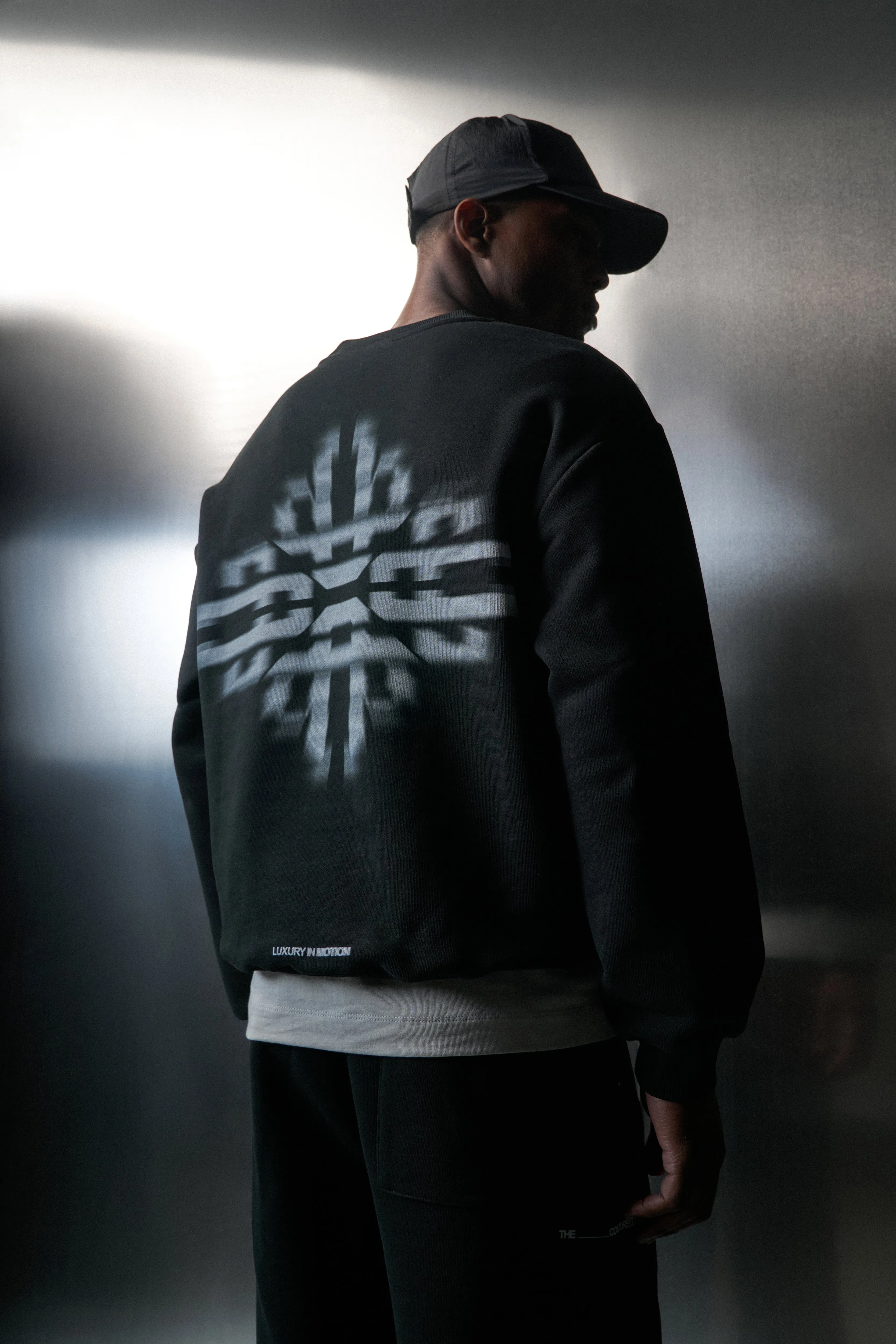 LUXURY IN MOTION GRAPHIC CREW - BLACK sold by The Couture Club product image thumbnail 5