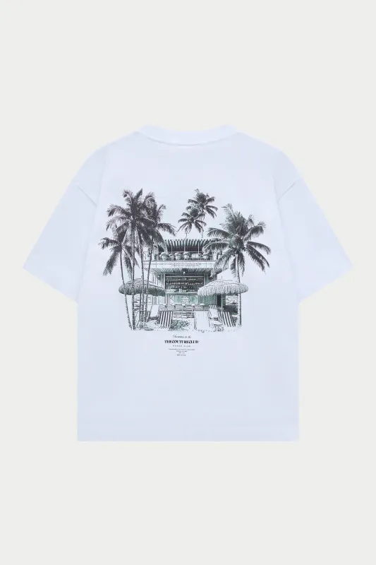 BEACH CLUB GRAPHIC T-SHIRT - WHITE GREEN made by The Couture Club