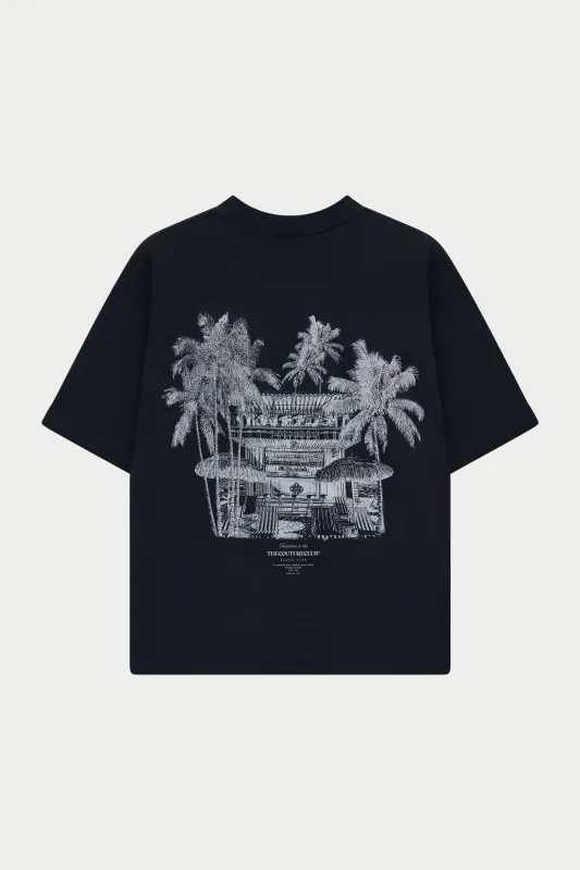 BEACH CLUB GRAPHIC T-SHIRT - BLACK made by The Couture Club