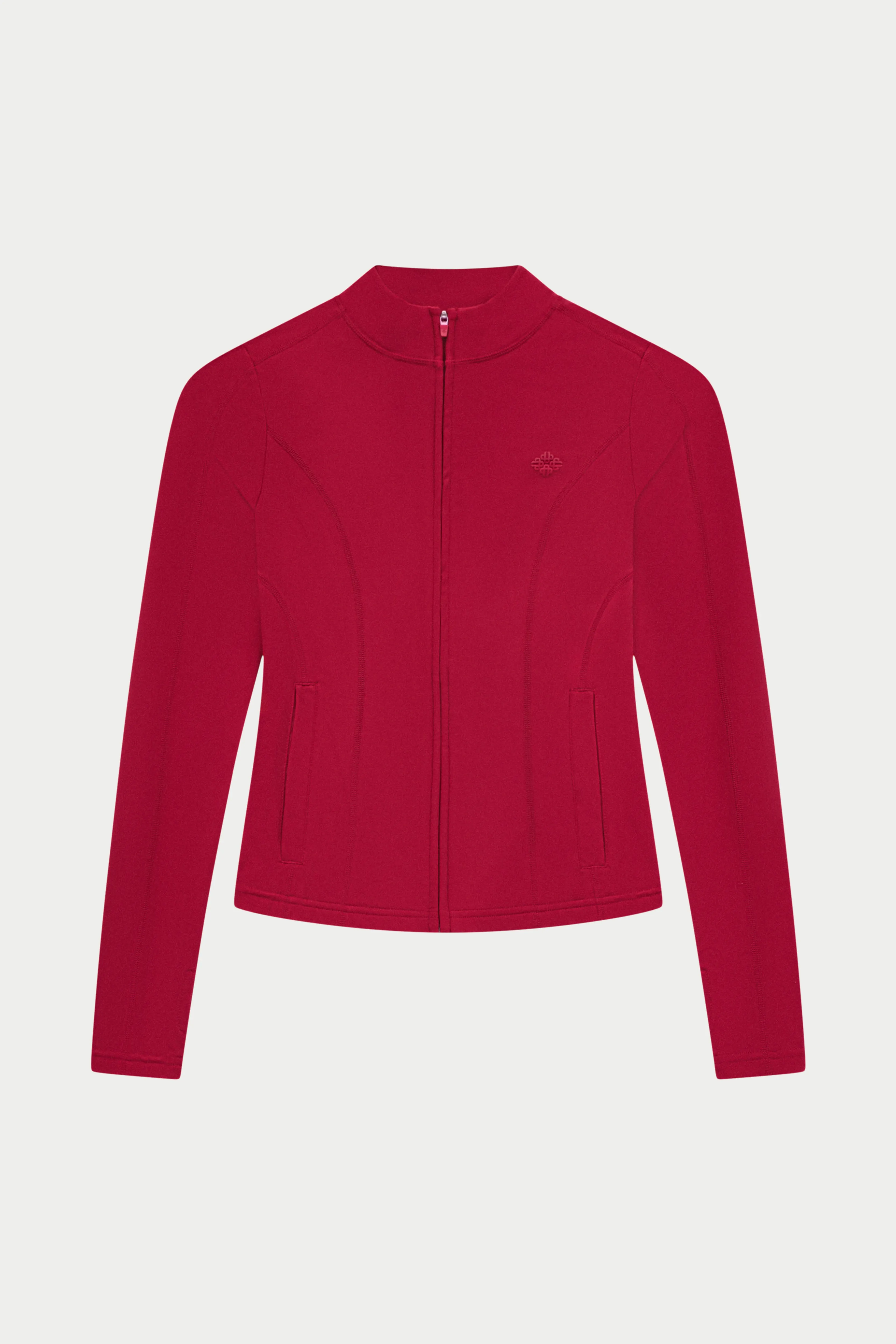 SCULPTING STRETCH ZIP UP JACKET - CHERRY sold by The Couture Club product image thumbnail 2