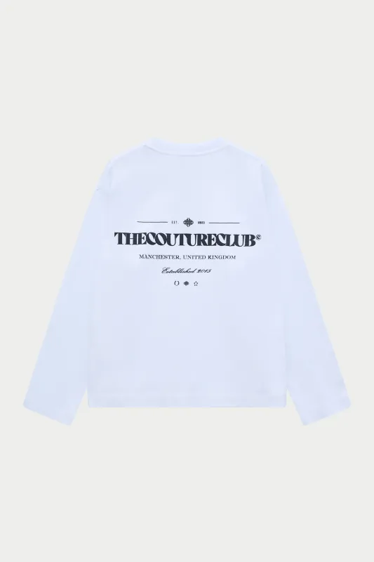 COPYRIGHT LONG SLEEVE T-SHIRT - BLACK WHITE made by The Couture Club