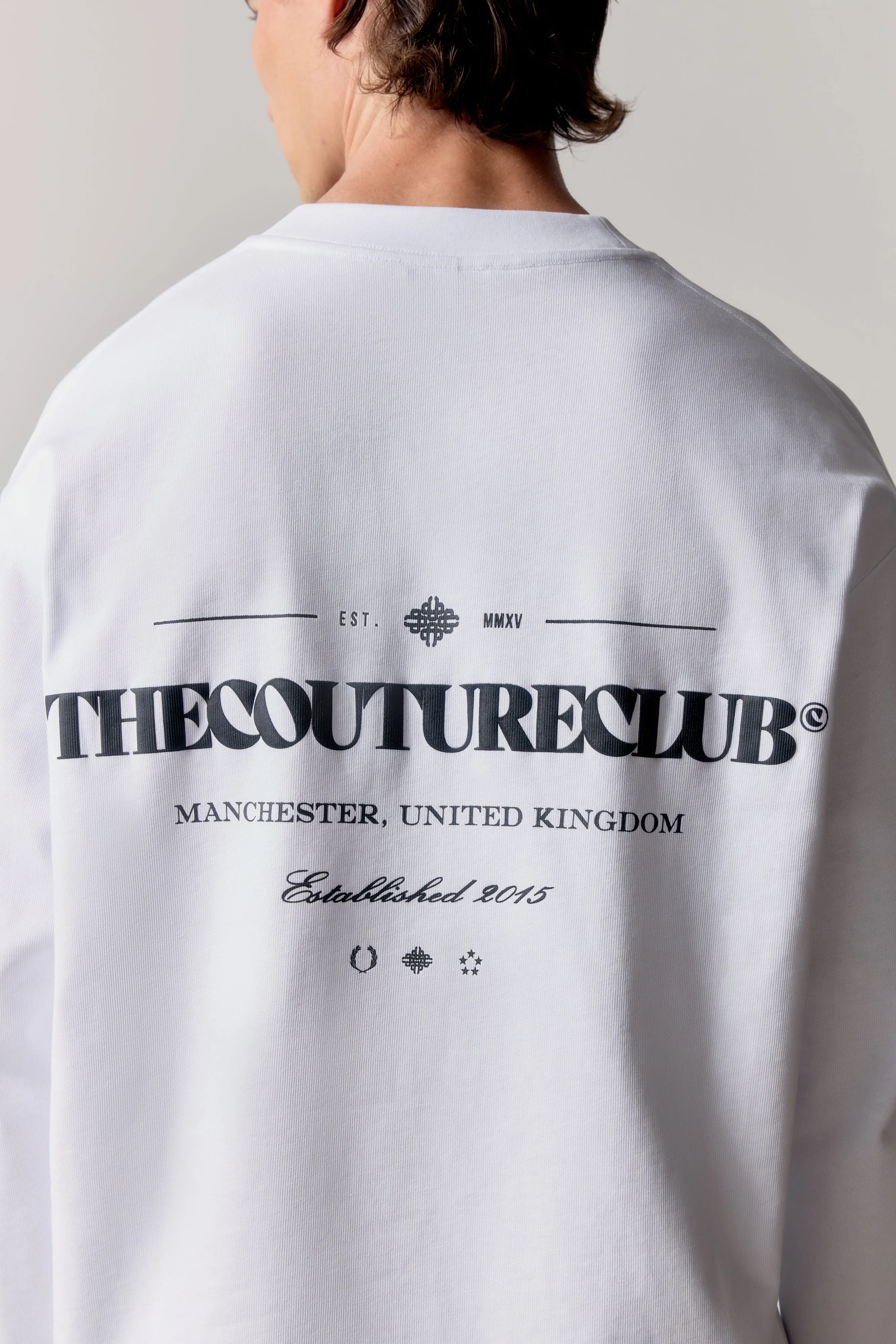 COPYRIGHT LONG SLEEVE T-SHIRT - BLACK WHITE sold by The Couture Club product image thumbnail 5