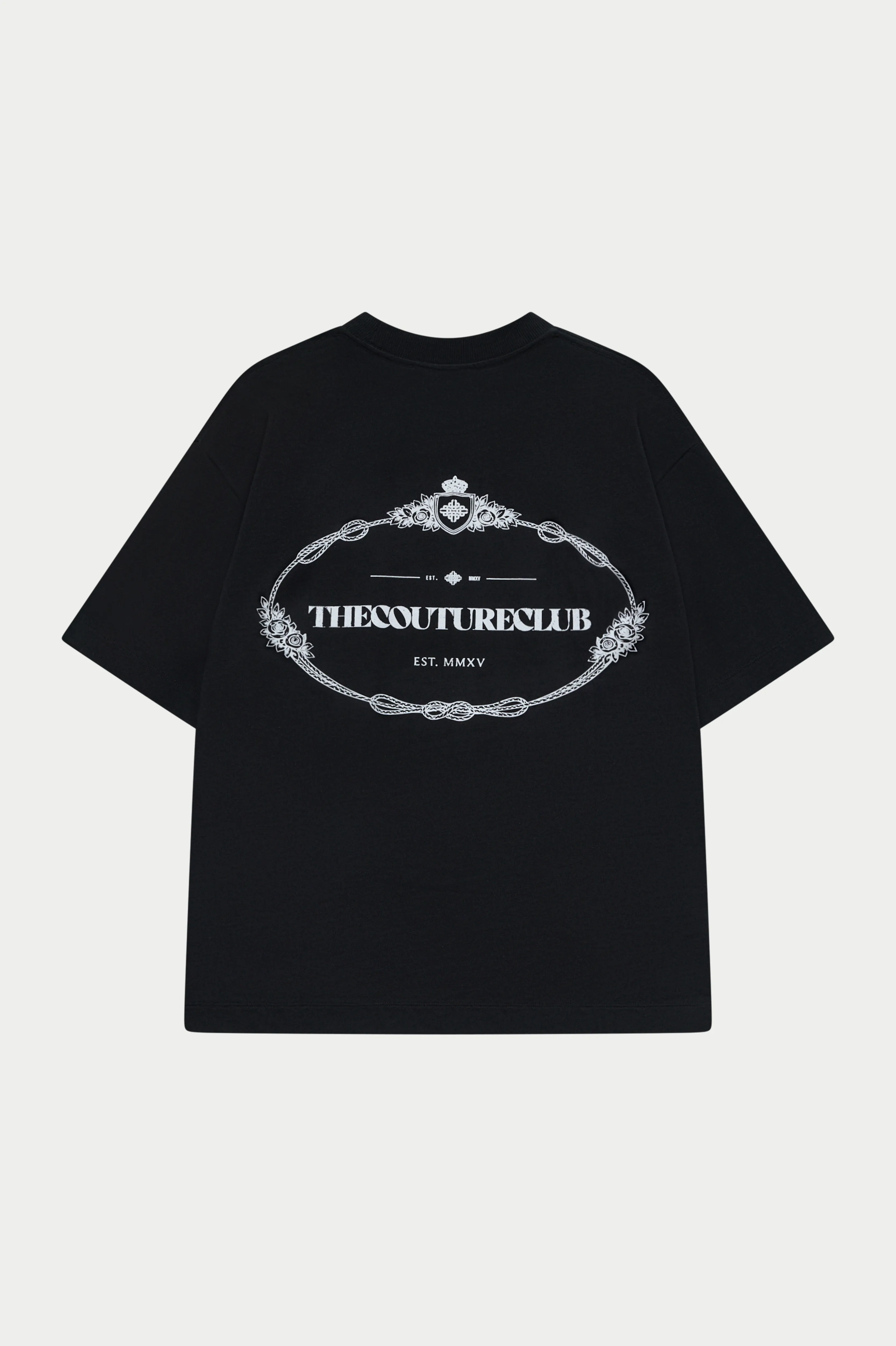 COPYRIGHT CREST GRAPHIC T-SHIRT - BLACK sold by The Couture Club