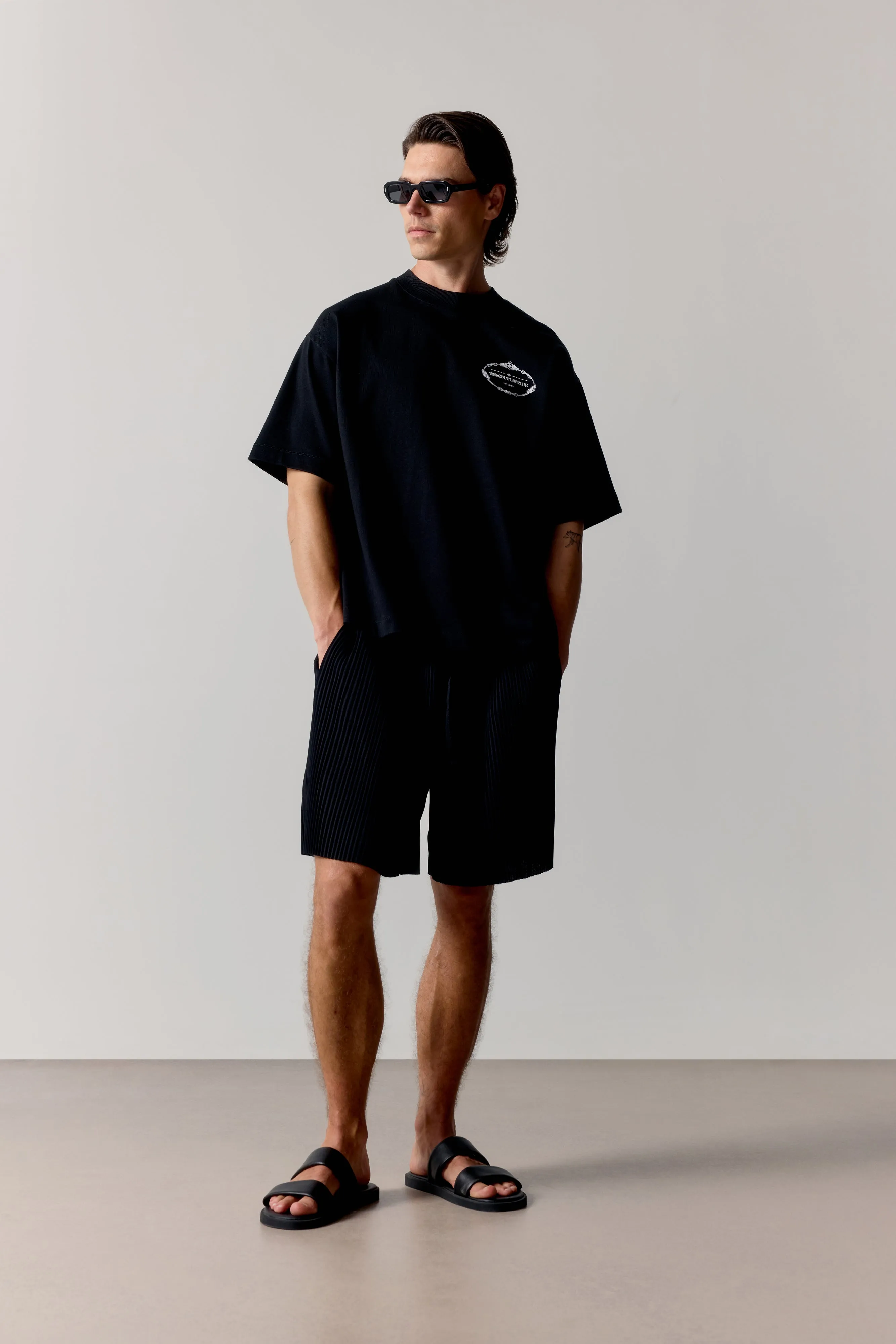 COPYRIGHT CREST GRAPHIC T-SHIRT - BLACK sold by The Couture Club product image thumbnail 4
