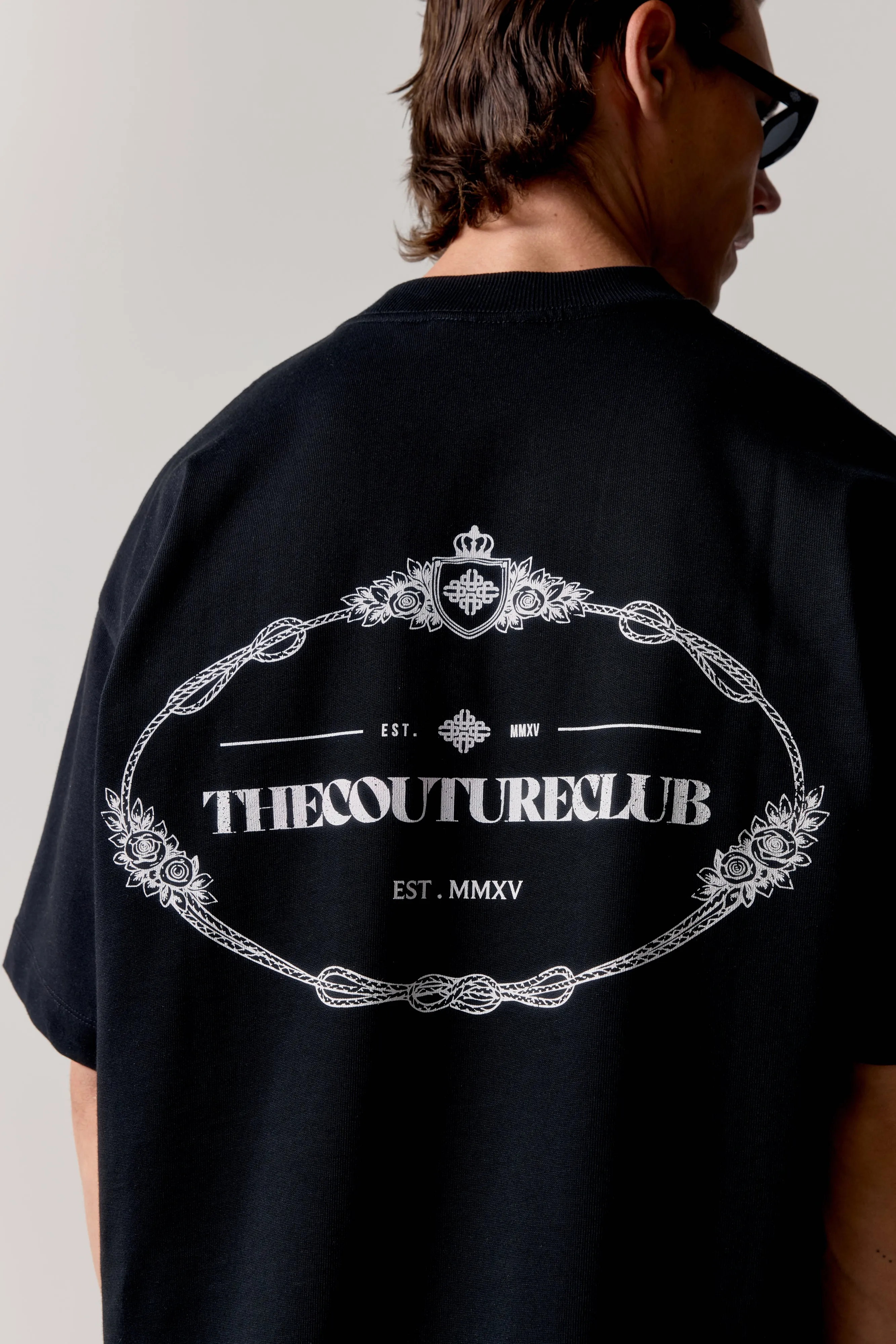 COPYRIGHT CREST GRAPHIC T-SHIRT - BLACK sold by The Couture Club product image thumbnail 5