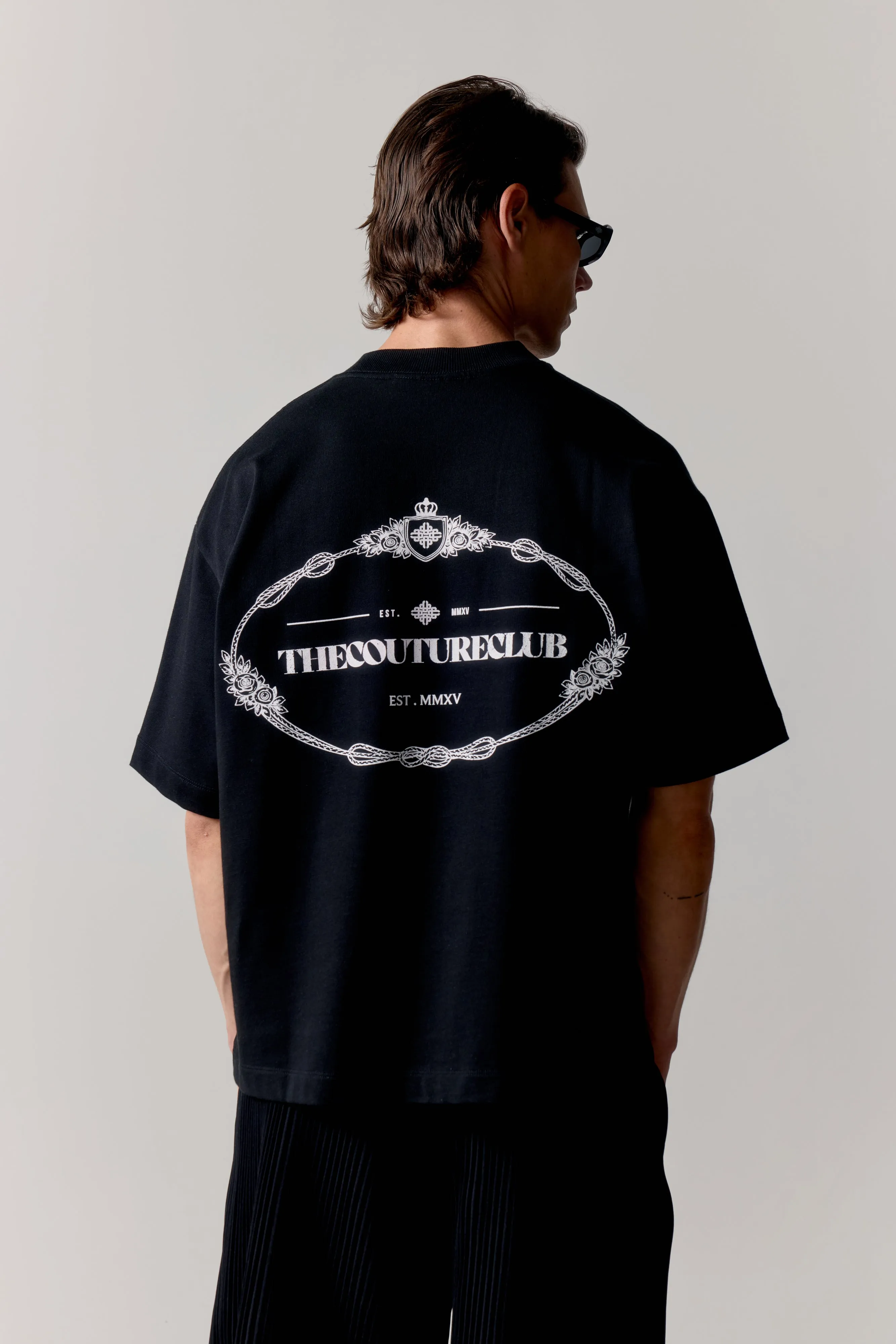 COPYRIGHT CREST GRAPHIC T-SHIRT - BLACK sold by The Couture Club product image thumbnail 3