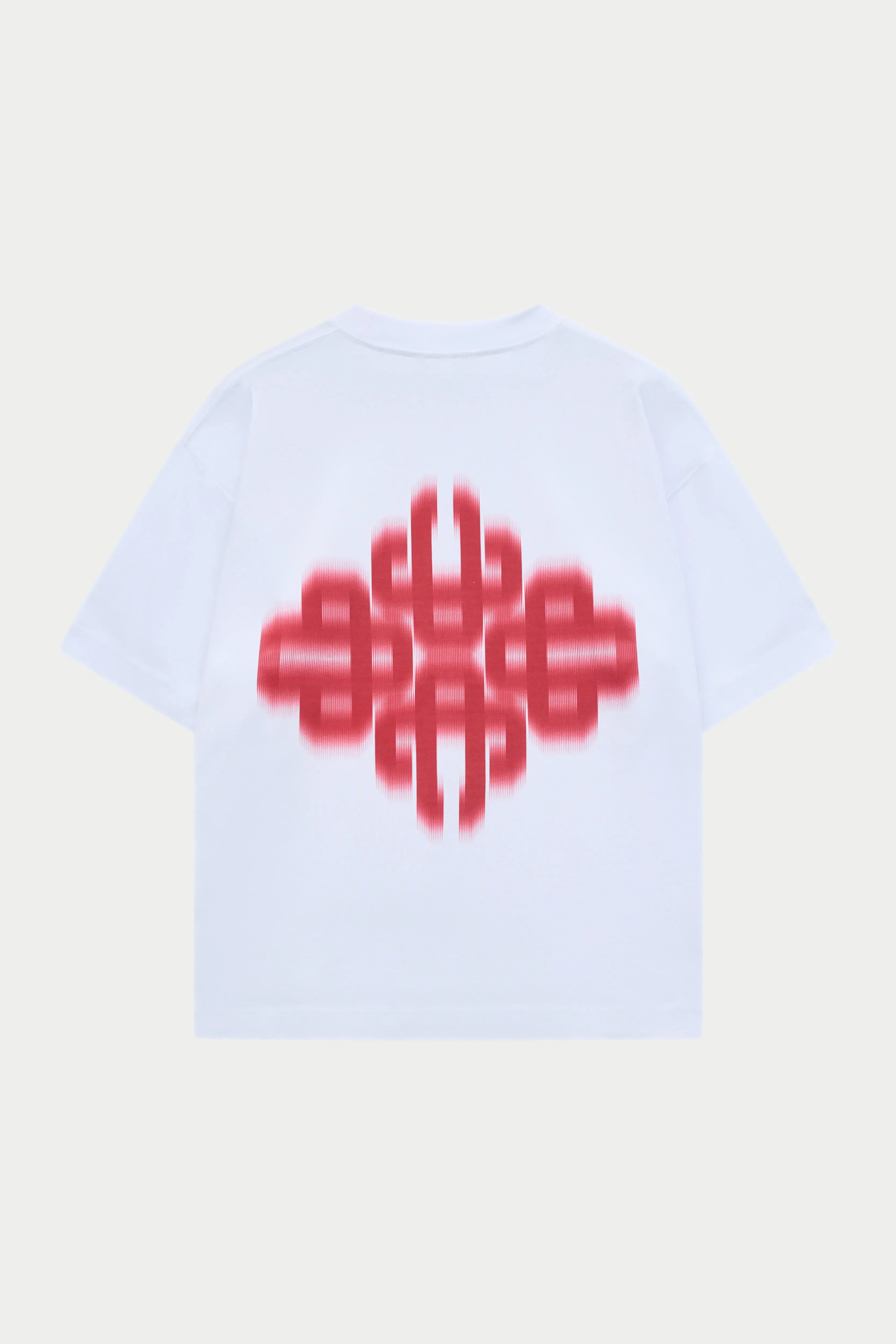 MOTION BLURRED EMBLEM T-SHIRT - RED sold by The Couture Club