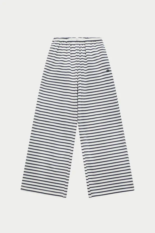 STRIPE BRUSHED COTTON TROUSERS - BEIGE made by The Couture Club