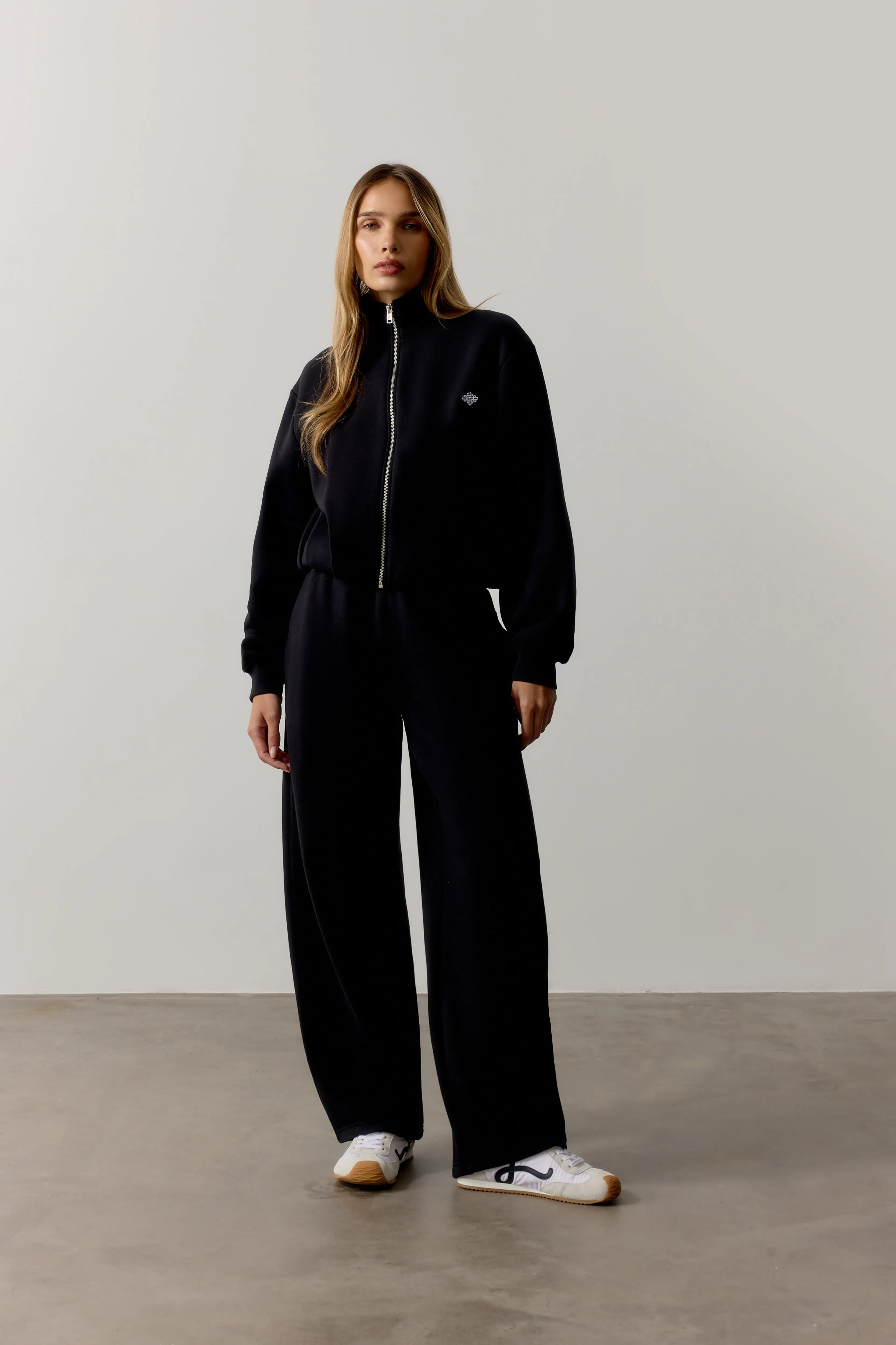 FUNNEL NECK BALLOON HEM ZIP THROUGH - BLACK sold by The Couture Club product image thumbnail 3