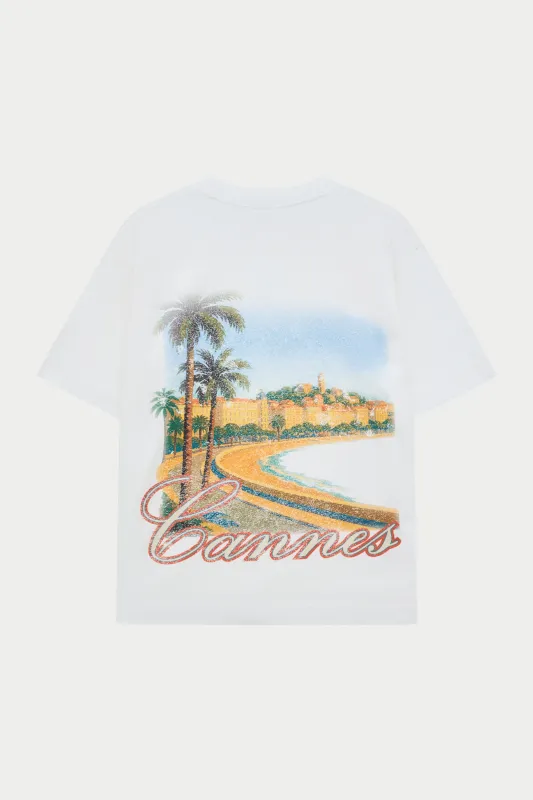 VINTAGE CANNES GRAPHIC T-SHIRT - OFF WHITE made by The Couture Club