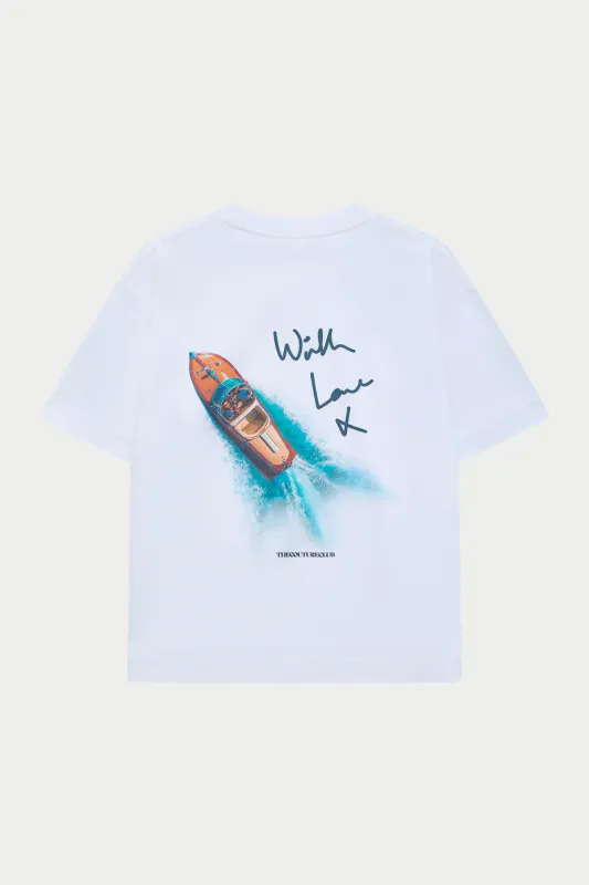 MONACO WITH LOVE GRAPHIC T-SHIRT - WHITE made by The Couture Club