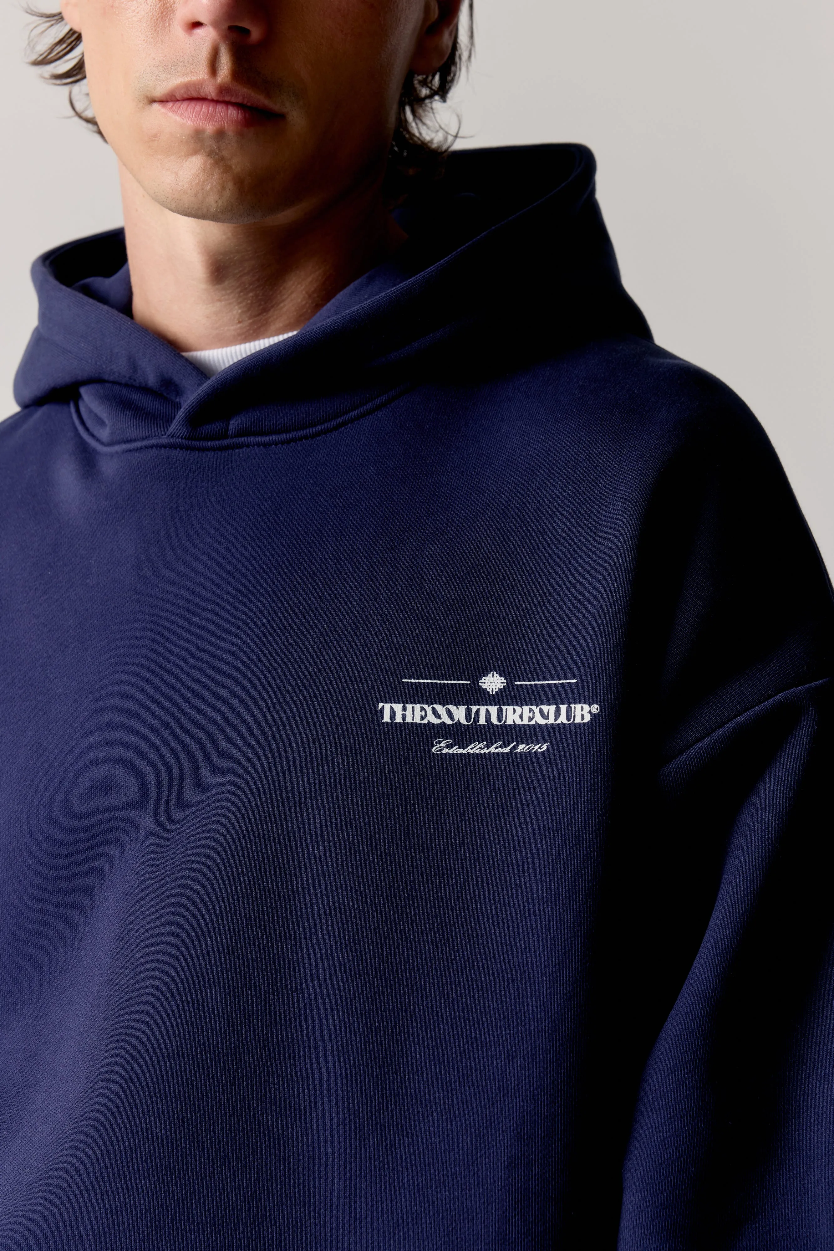 MULTI FONT GRAPHIC HOODIE - NAVY sold by The Couture Club product image thumbnail 5