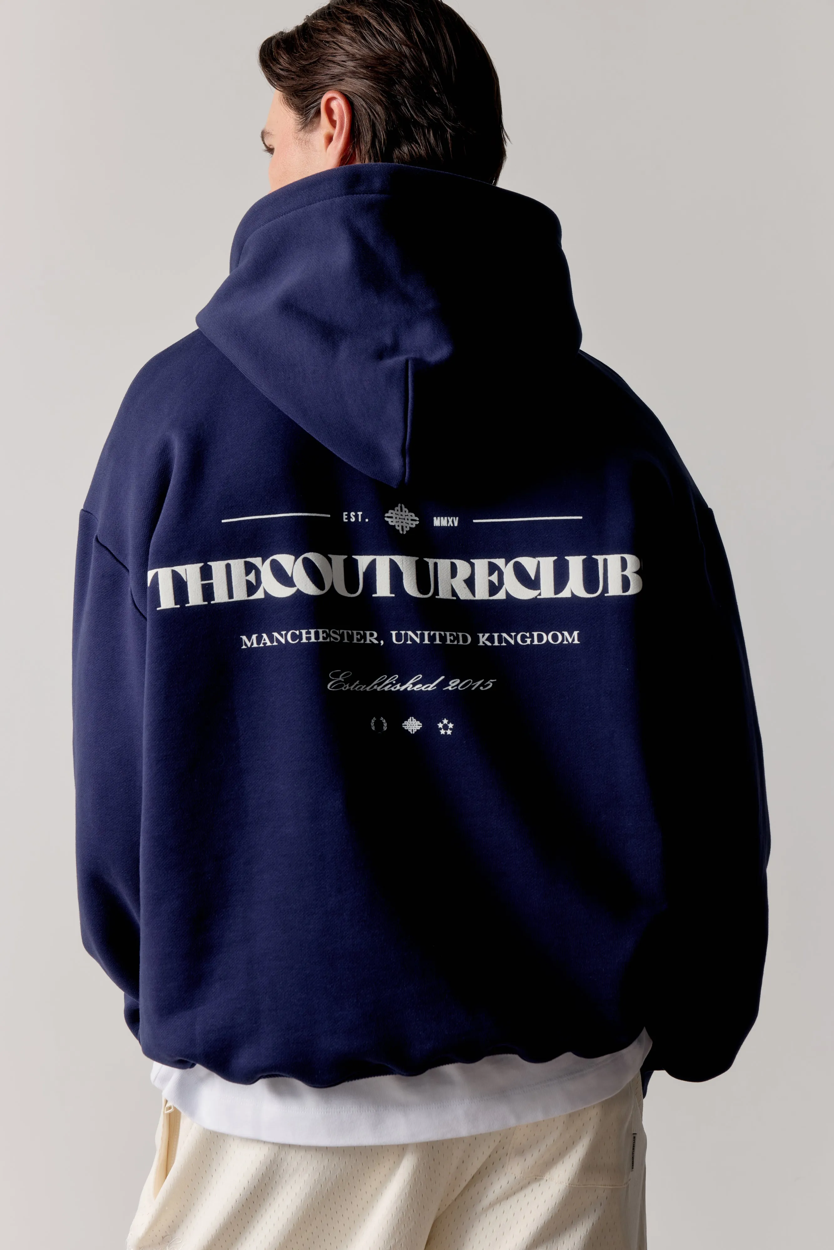 MULTI FONT GRAPHIC HOODIE - NAVY sold by The Couture Club product image thumbnail 3
